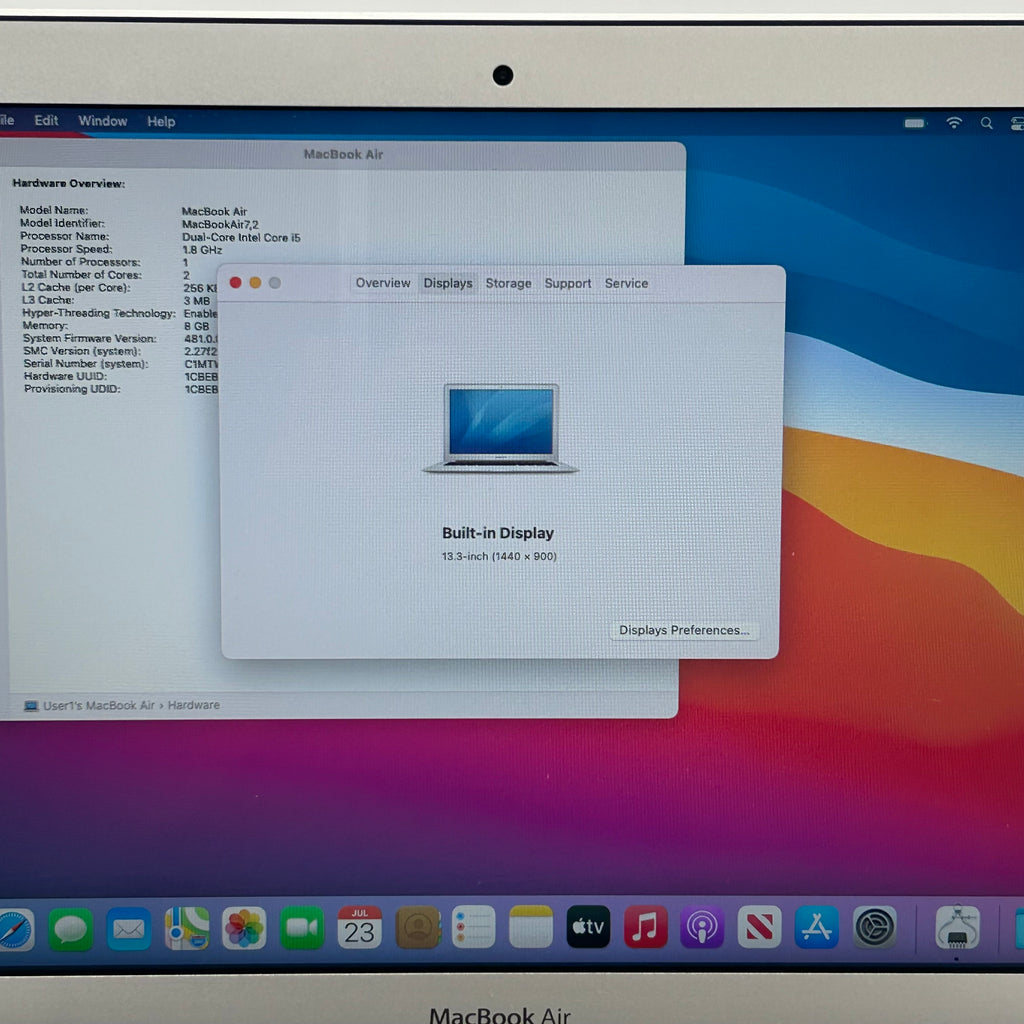 Apple MacBook Air 13" A1466 2017 Core i5 8GB 128GB Silver