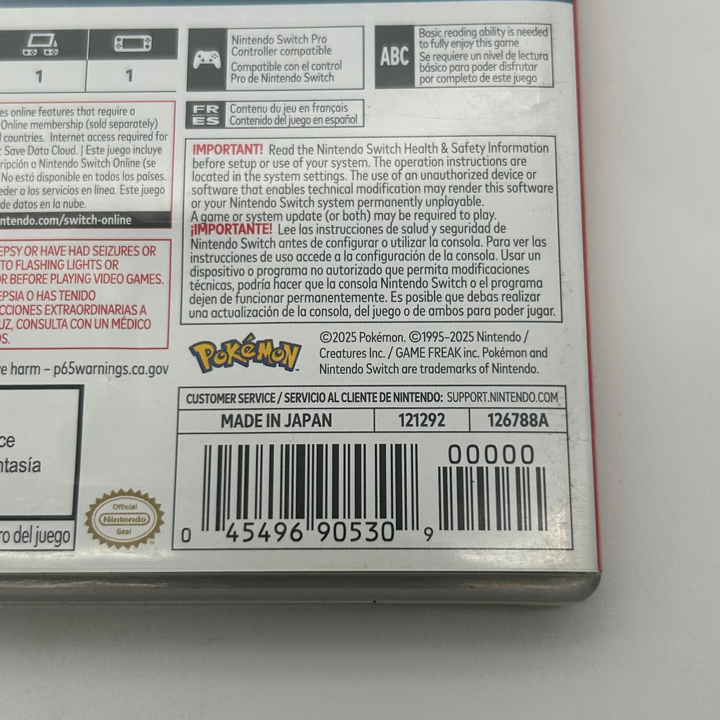 Nintendo Pokemon Legends ZA Switch 2 Version Tested Working W/ Case