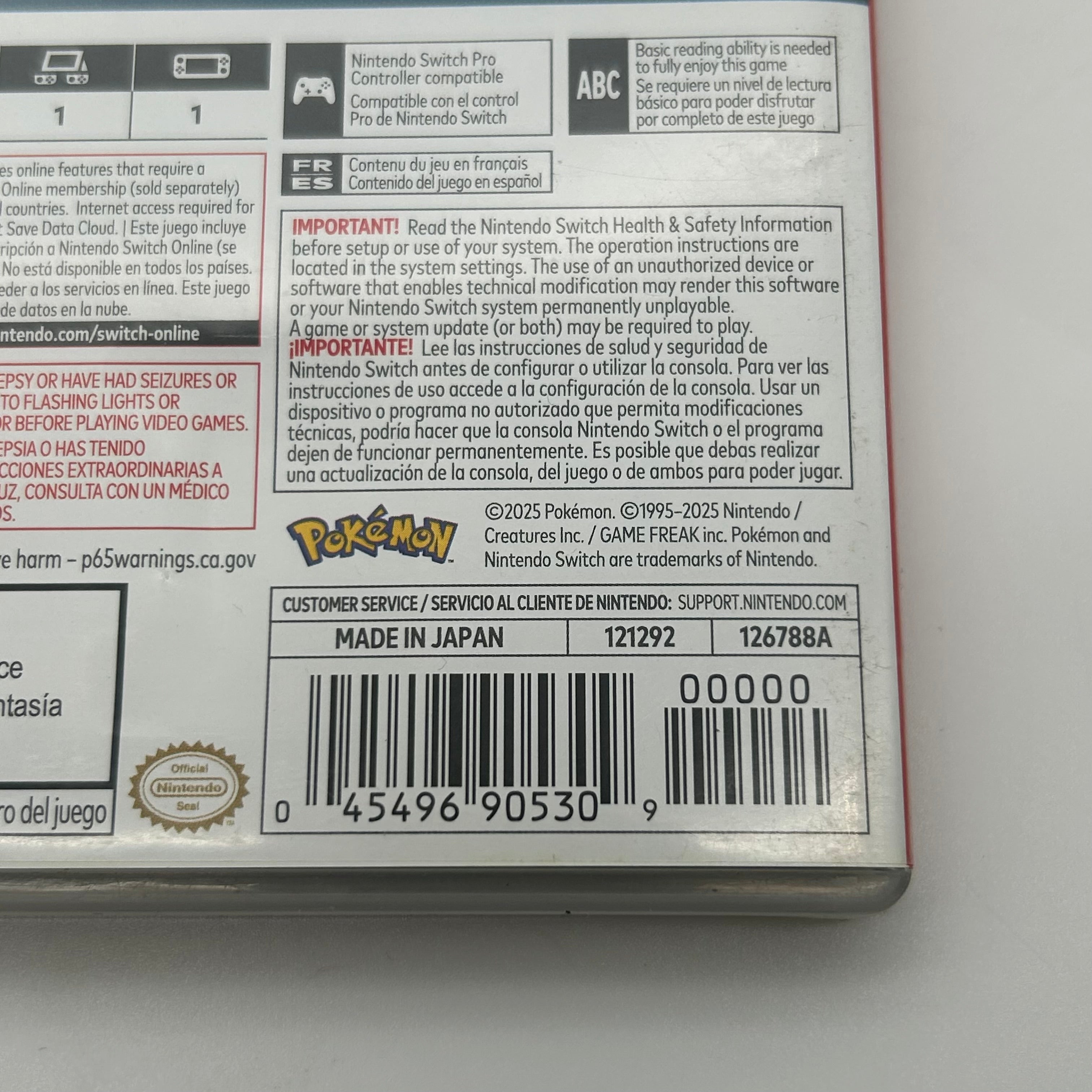 Nintendo Pokemon Legends ZA Switch 2 Version Tested Working W/ Case