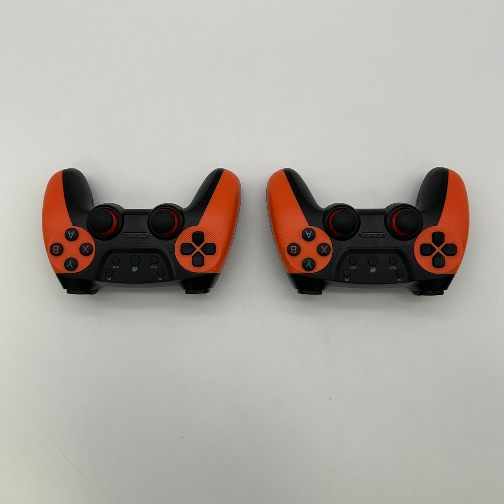 2.4G Wireless Controller Gamepad, 2 controllers, 1 game stick - M9 - Orange/Black