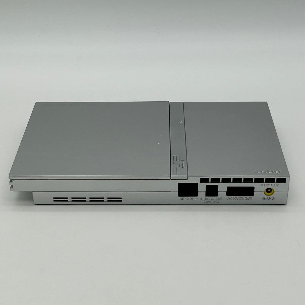 Sony PlayStation 2 Slim Satin Silver Console Bundle SCPH-77001 - Tested
