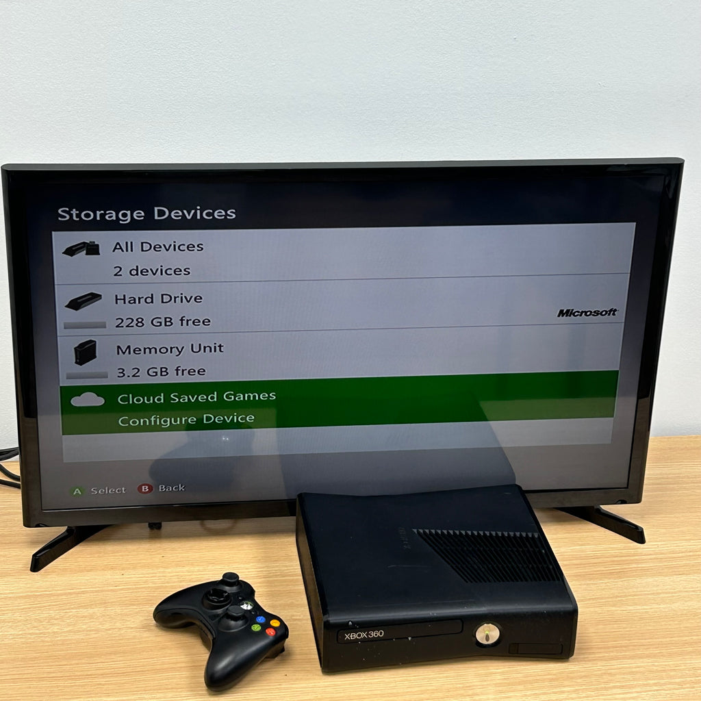 Microsoft Xbox 360 S 250GB Black Console Tested Working w/ NBA 2K15
