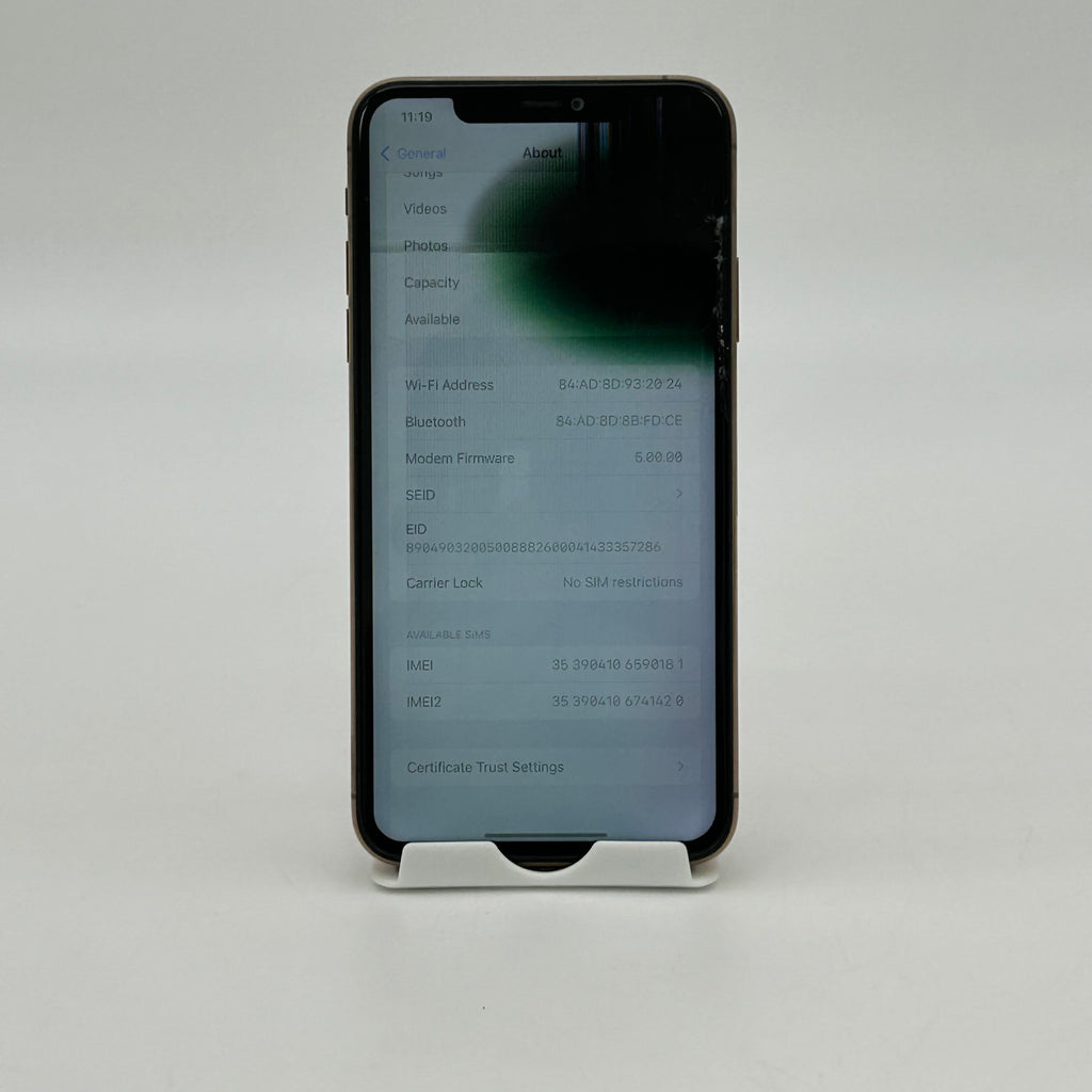 Apple iPhone 11 Pro Max 256GB Gold A2161 Unlocked Clean IMEI Broken
