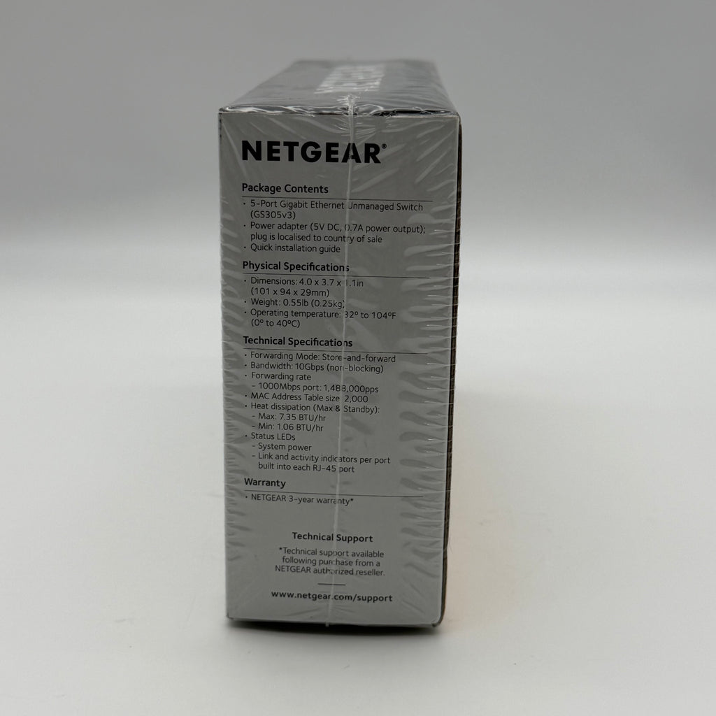 NETGEAR GS305 300 Series 5-Port Gigabit Unmanaged Ethernet Switch RJ-45 NIB