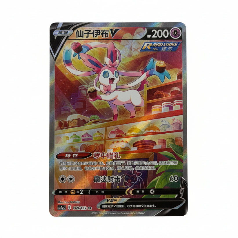 Pokemon Sylveon V CS4ac 148/132 - Collectible Card Used - A Raw Ungraded