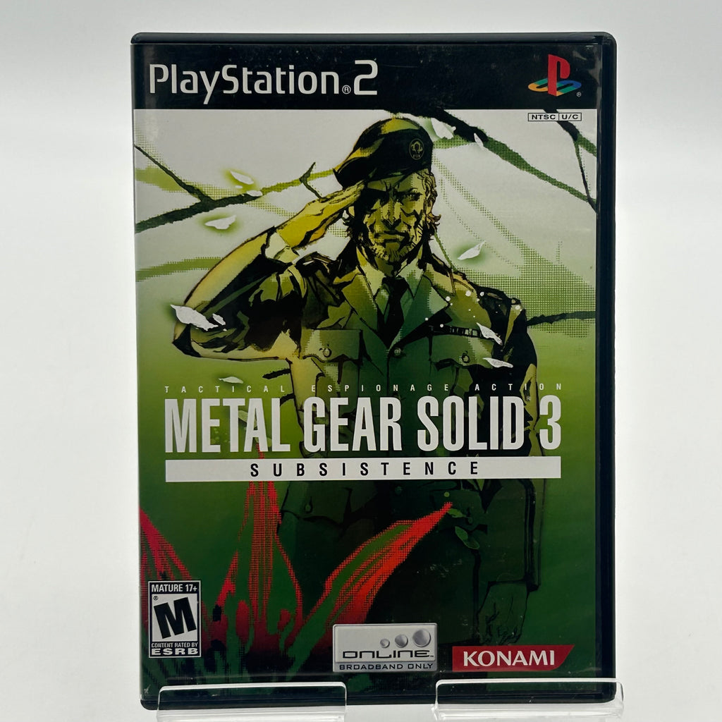 Playstation 2 Metal Gear Solid 3 Subsistence w/ Case & Manual