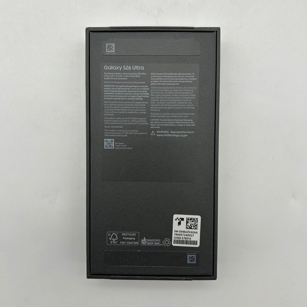 Factory Unlocked Samsung Galaxy S26 Ultra 12GB RAM 256GB SM-S948U1 Cobalt Violet