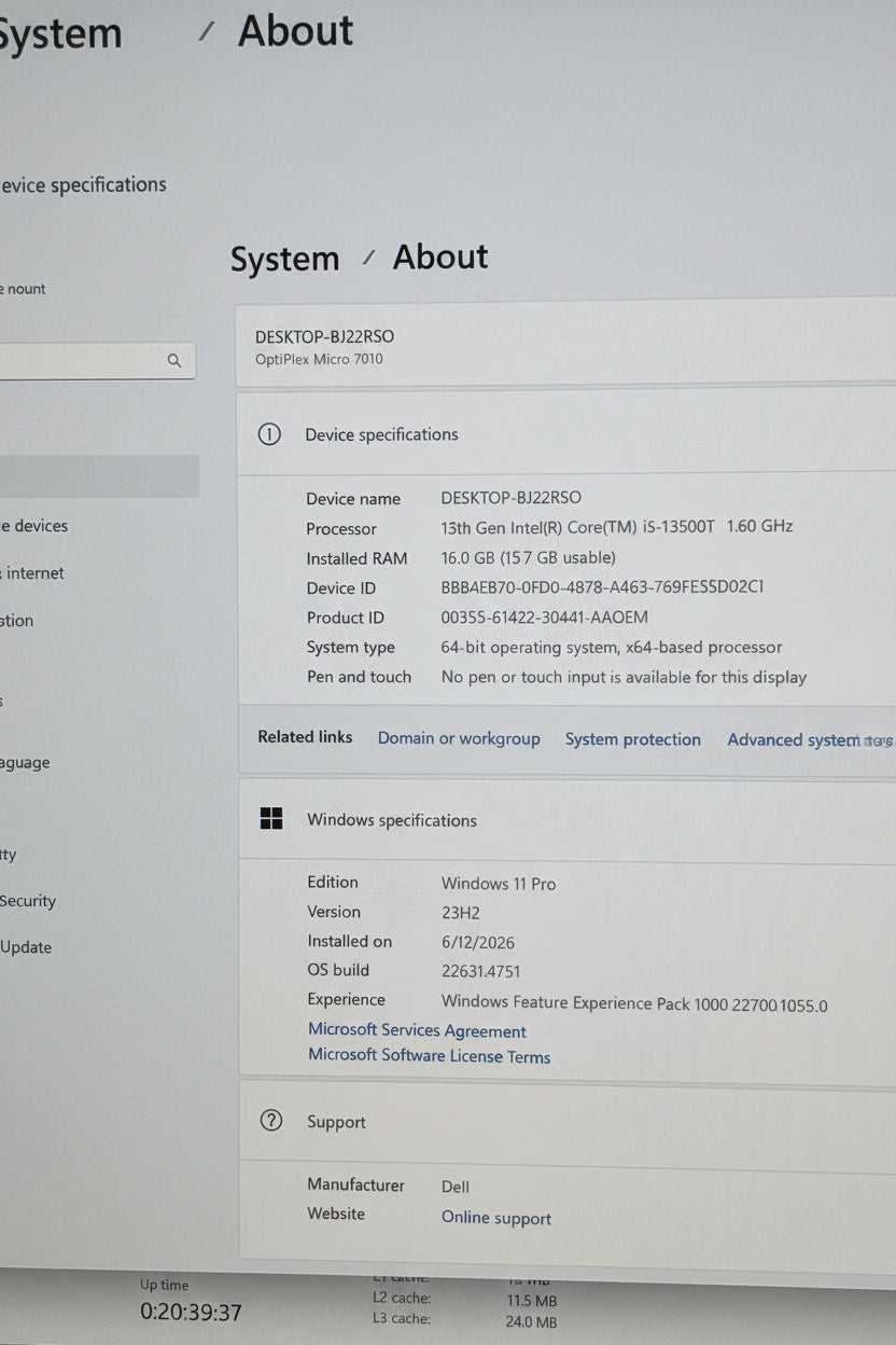 Dell OptiPlex Micro 7010 Desktop | i5-13500T | 16GB RAM | 256GB SSD - *READ*