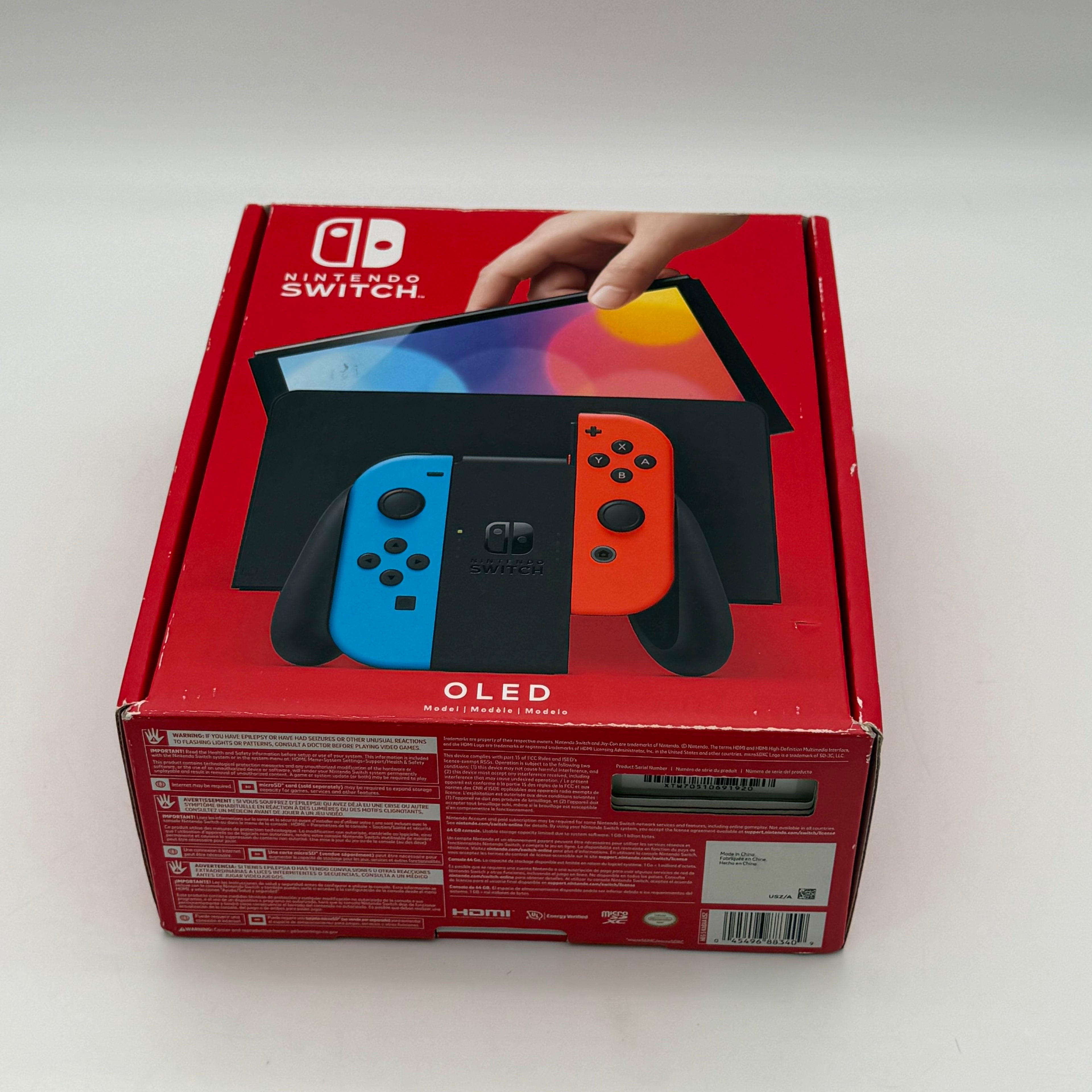 Nintendo Switch OLED Model HEG-001 Handheld Console 64GB Neon Red/Blue - New in Box