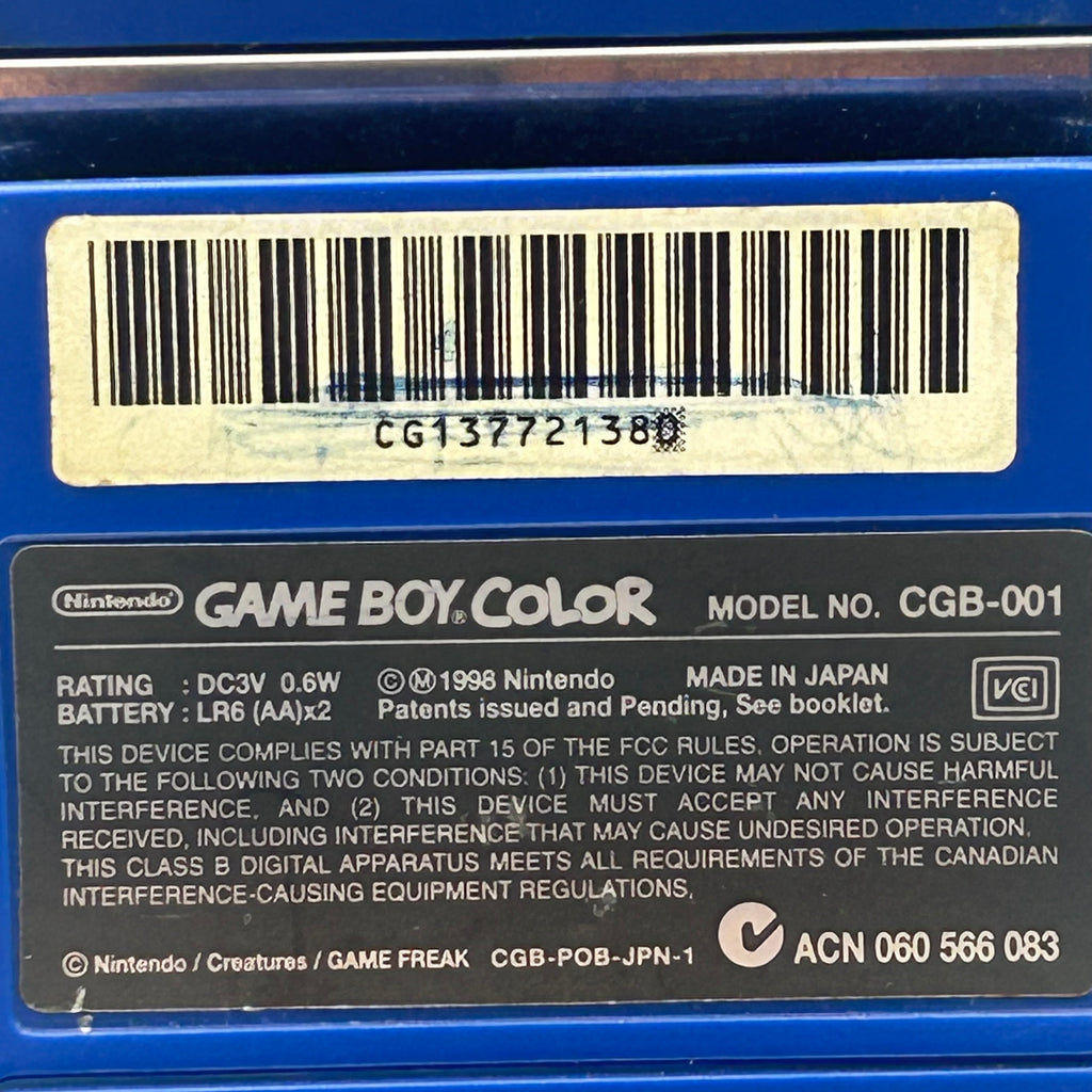 Nintendo Game Boy Color Console Pokemon CGB-001