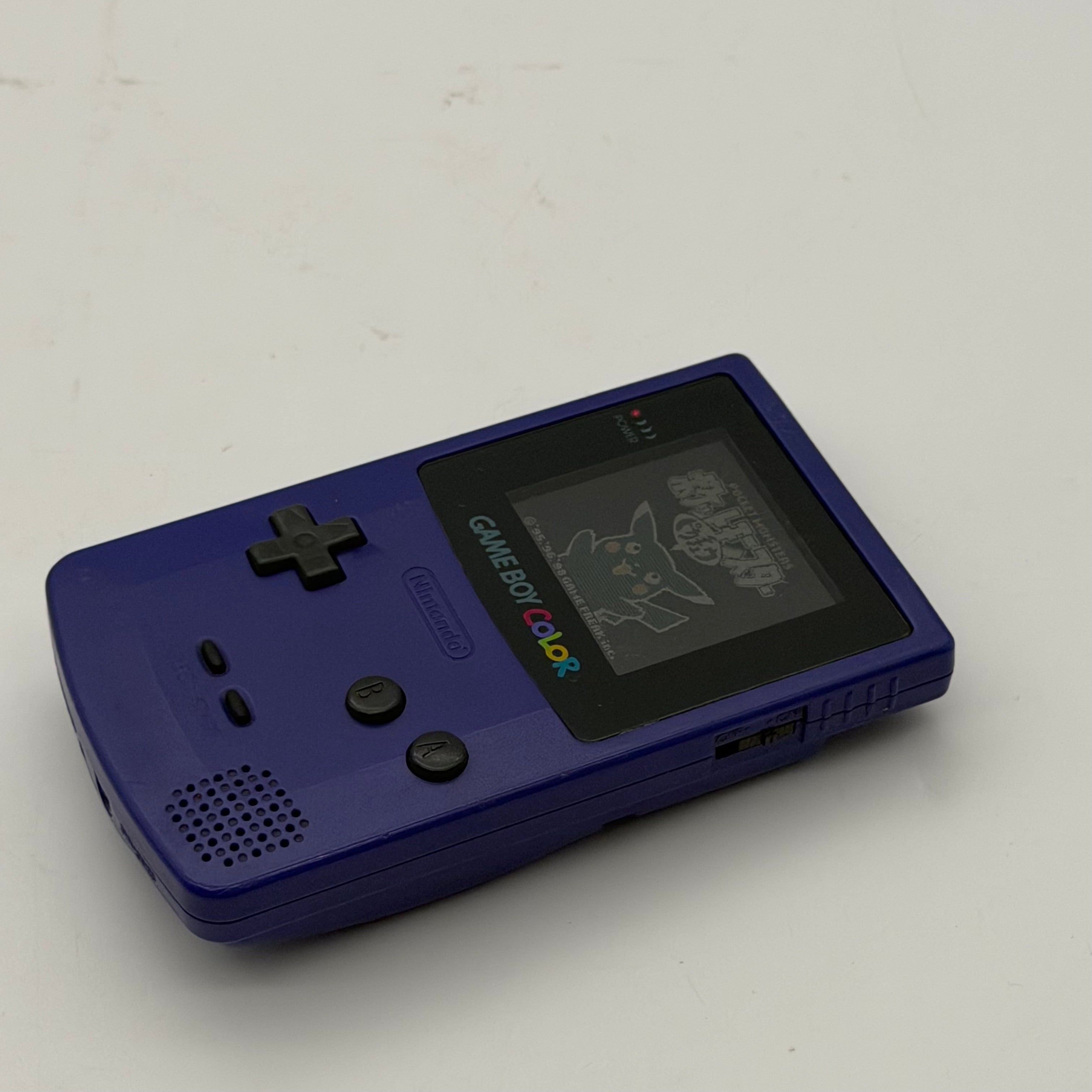 Nintendo Game Boy Color (CGB-001) 1998 Purple w/ Pocket Monster Game - Tested
