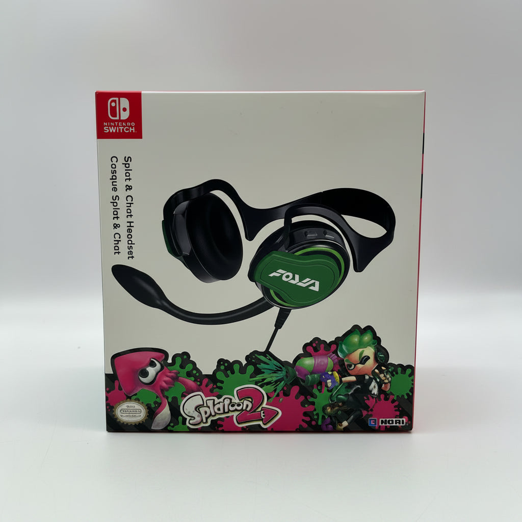 HORI official Nintendo Switch Splatoon 2 Splat & Chat Headset Headphones NIB