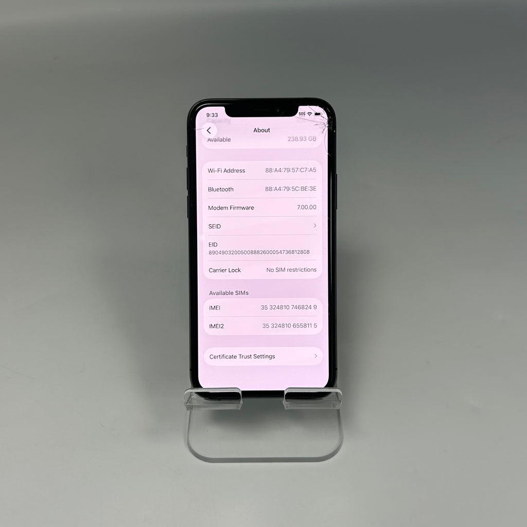 Apple iPhone 11 Pro 256GB Space Gray, Fully Unlocked (No Face ID)- *READ