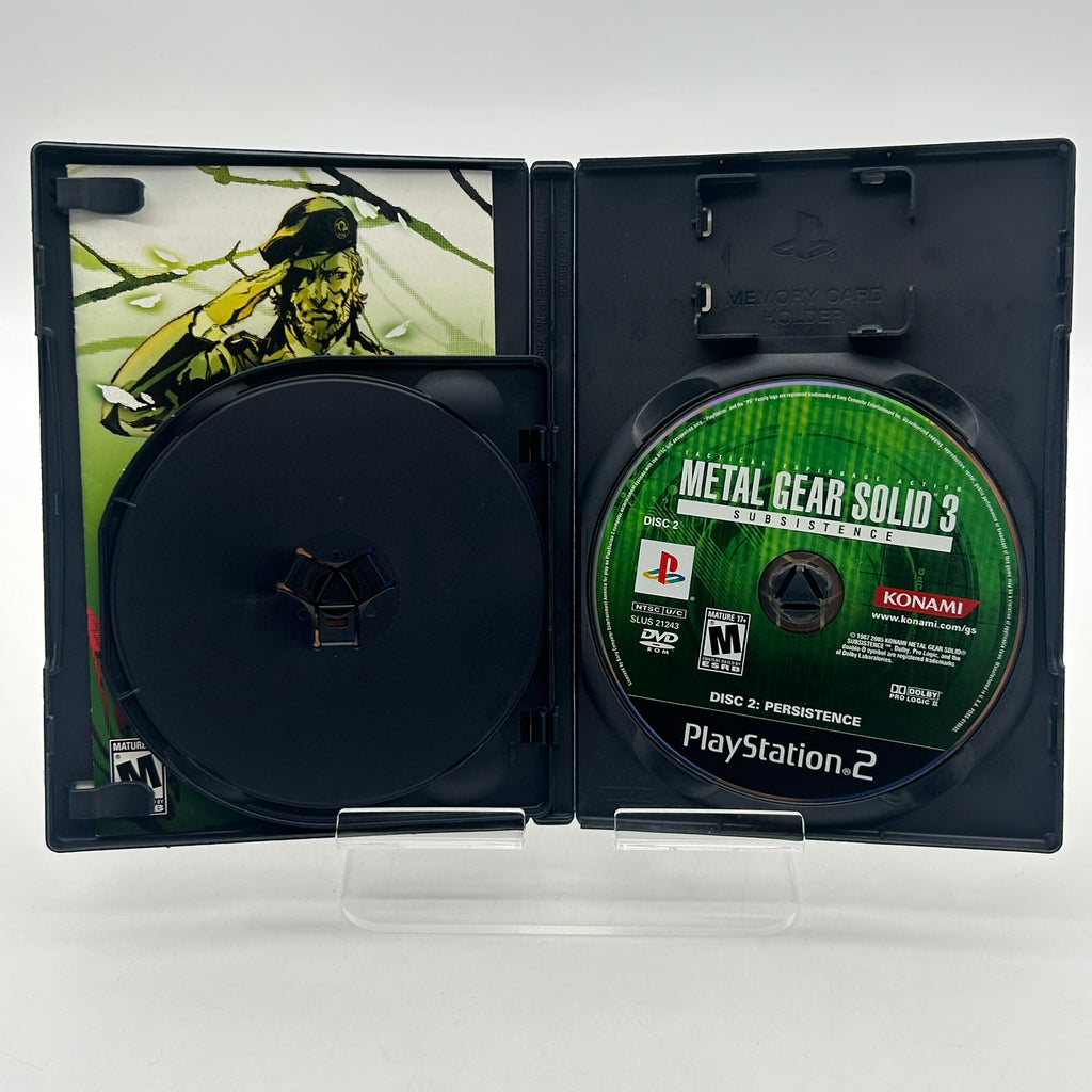 Playstation 2 Metal Gear Solid 3 Subsistence w/ Case & Manual