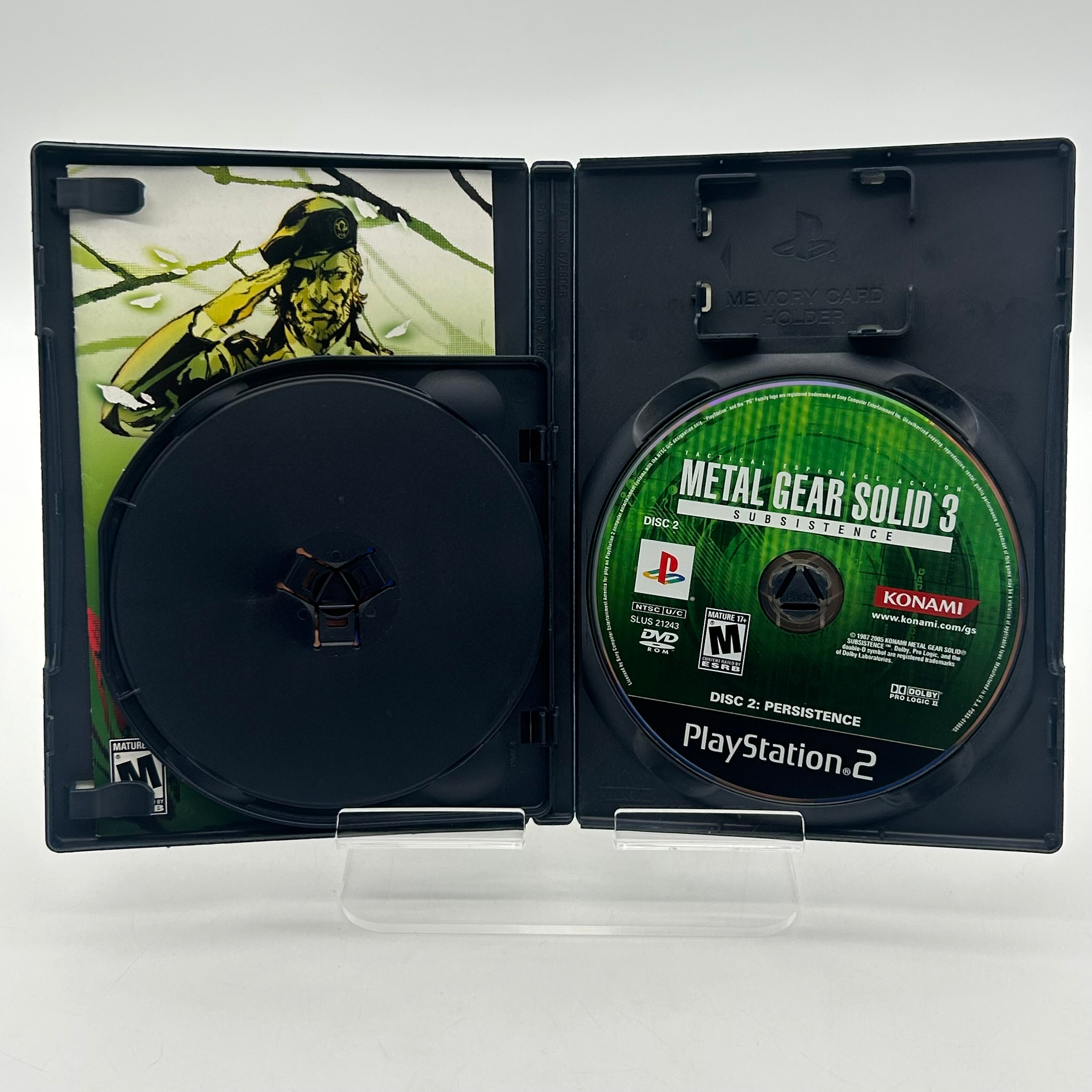 Playstation 2 Metal Gear Solid 3 Subsistence w/ Case & Manual