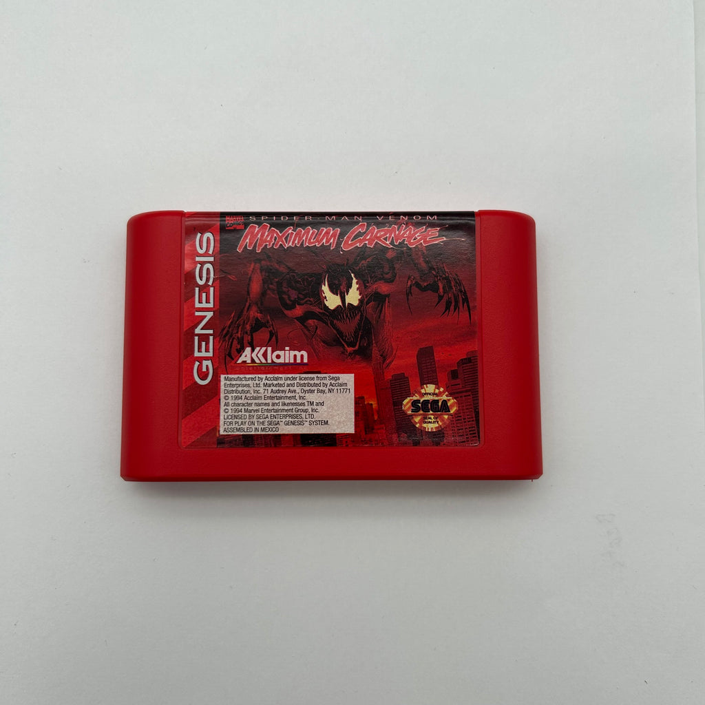Spider-Man Venom Maximum Carnage Sega Genesis Case, Game, Manual - Tested