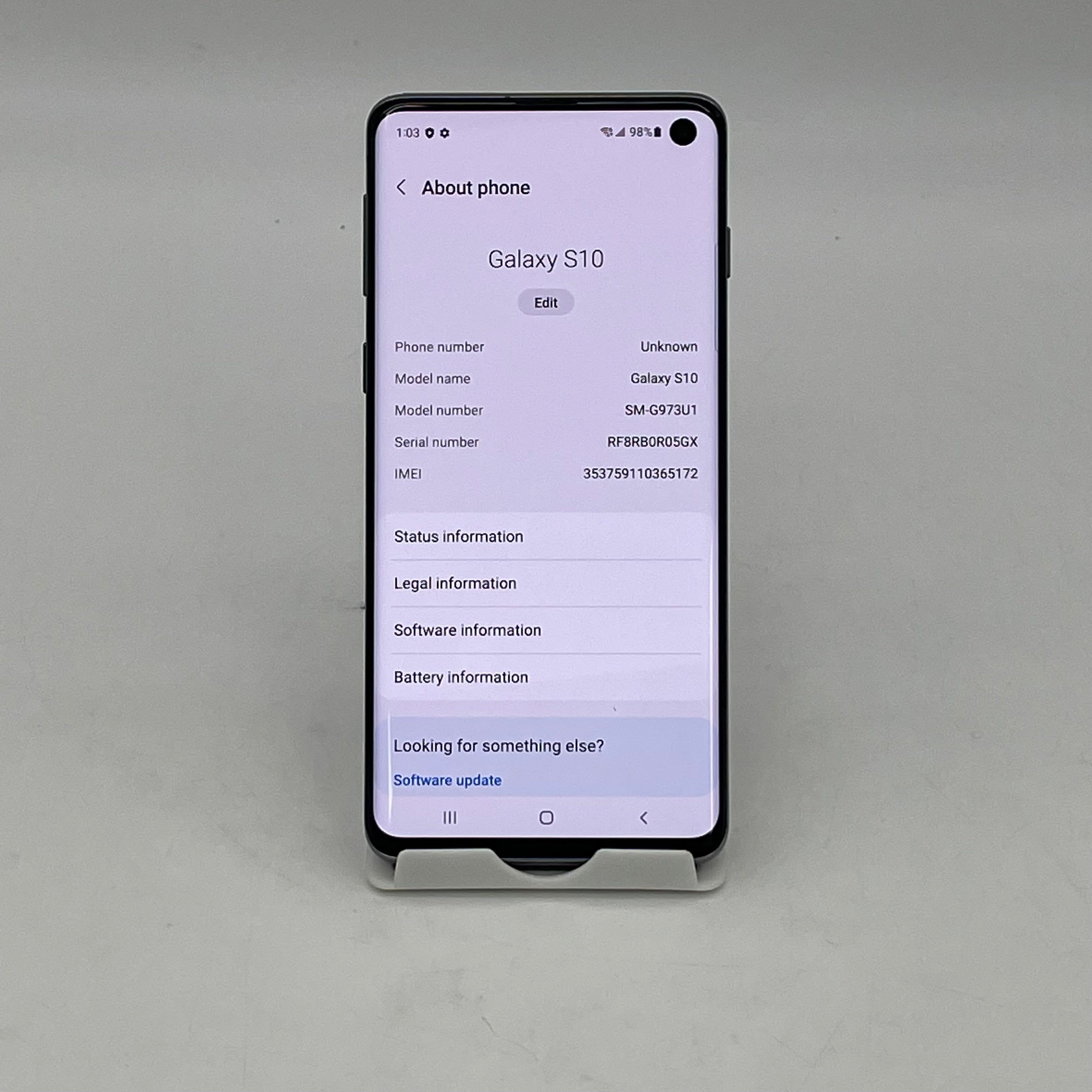 Samsung Galaxy S10 SM-G973U1 128GB Unlocked w/Box