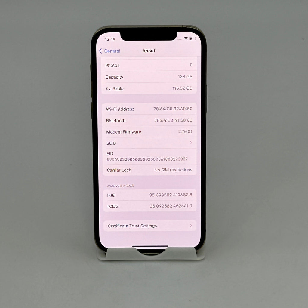 Apple iPhone 12 Pro 128GB MGJQ3LL/A Unlocked - Cracked Back - Heavy Scratches - Missing SIM Tray