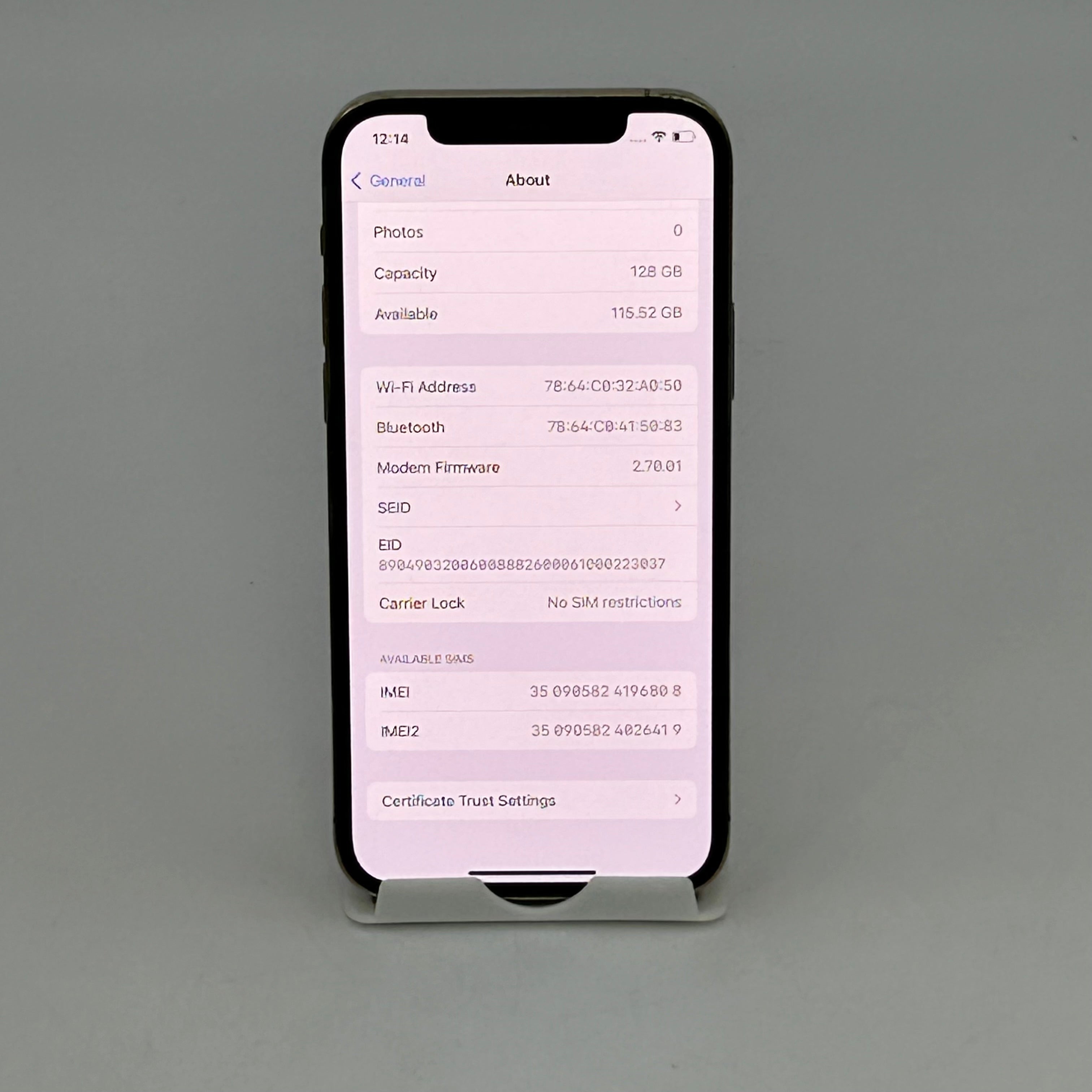 Apple iPhone 12 Pro 128GB MGJQ3LL/A Unlocked - Cracked Back - Heavy Scratches - Missing SIM Tray