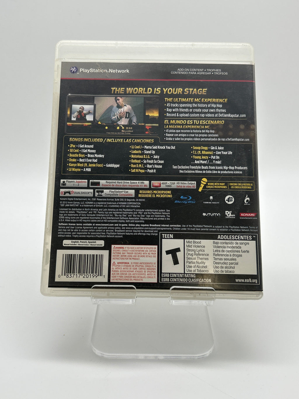 Def Jam Rapstar Video Game for Playstation 3 - Used