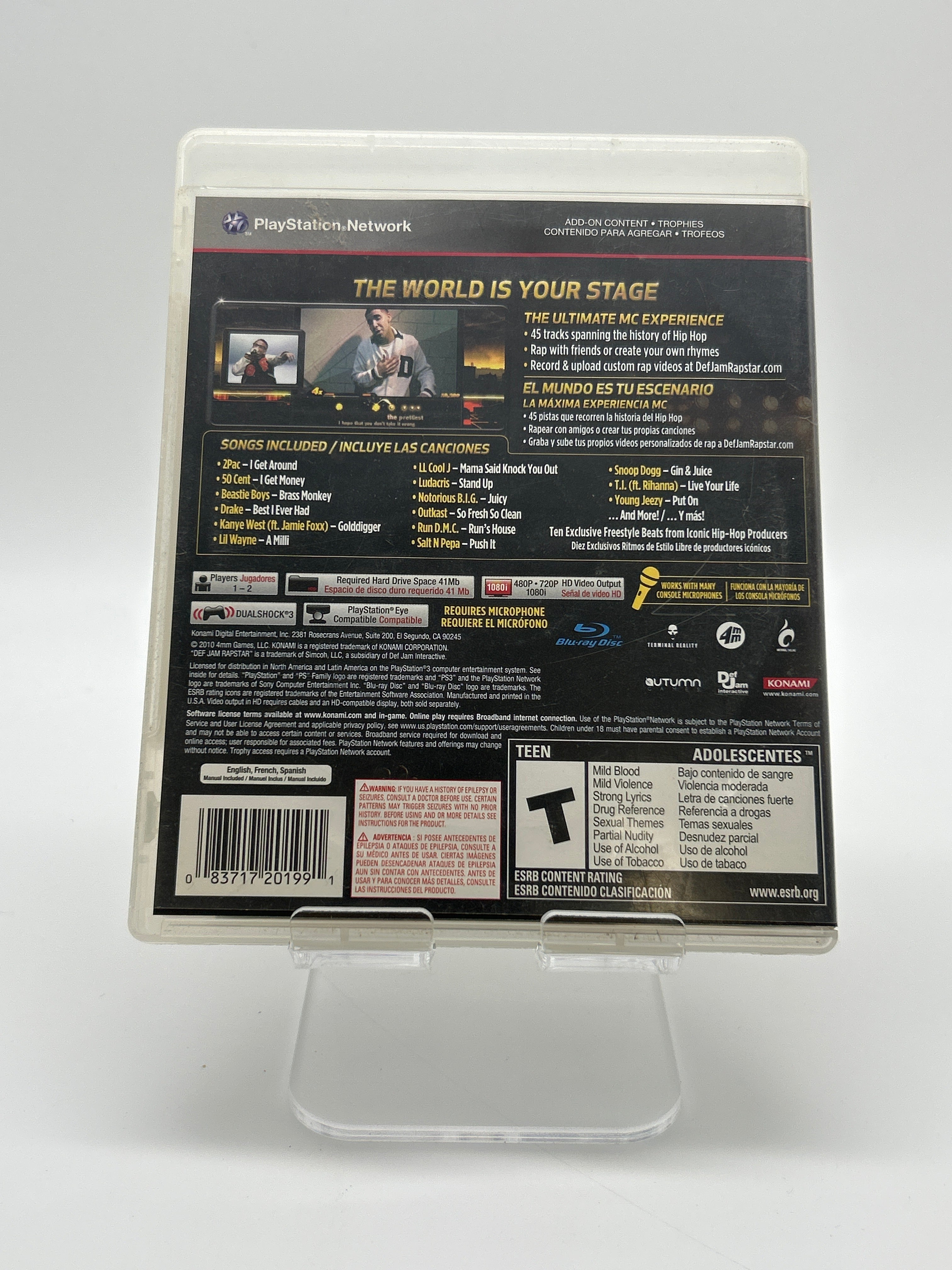 Def Jam Rapstar Video Game for Playstation 3 - Used