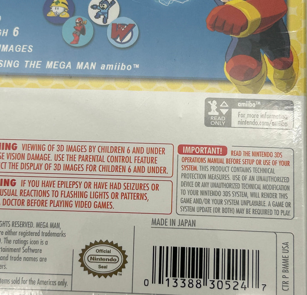 Mega Man Legacy Collection: Collector's Edition (Nintendo 3DS, 2016) Amiibo New