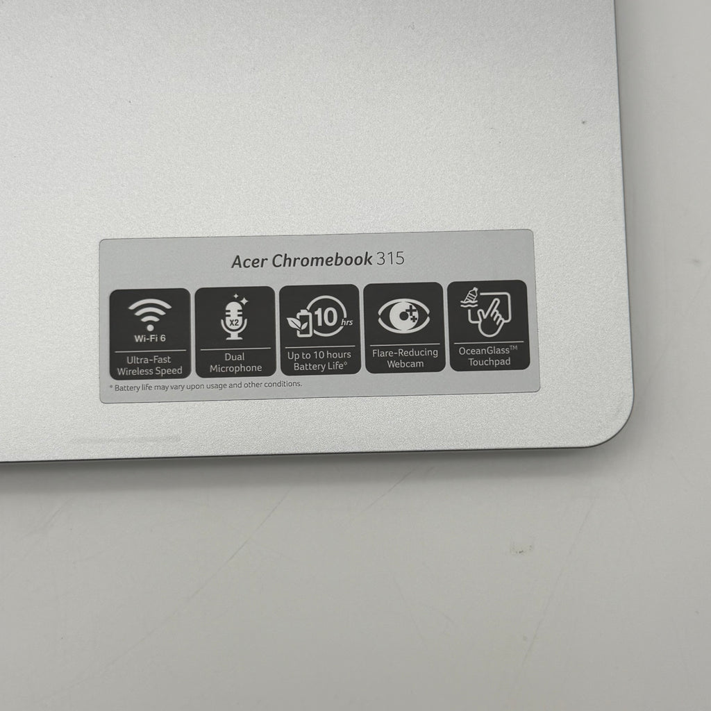 Acer Chromebook 315 15.6-inch Intel Celeron 4GB RAM 64GB Silver, Charger & Wired Mouse included