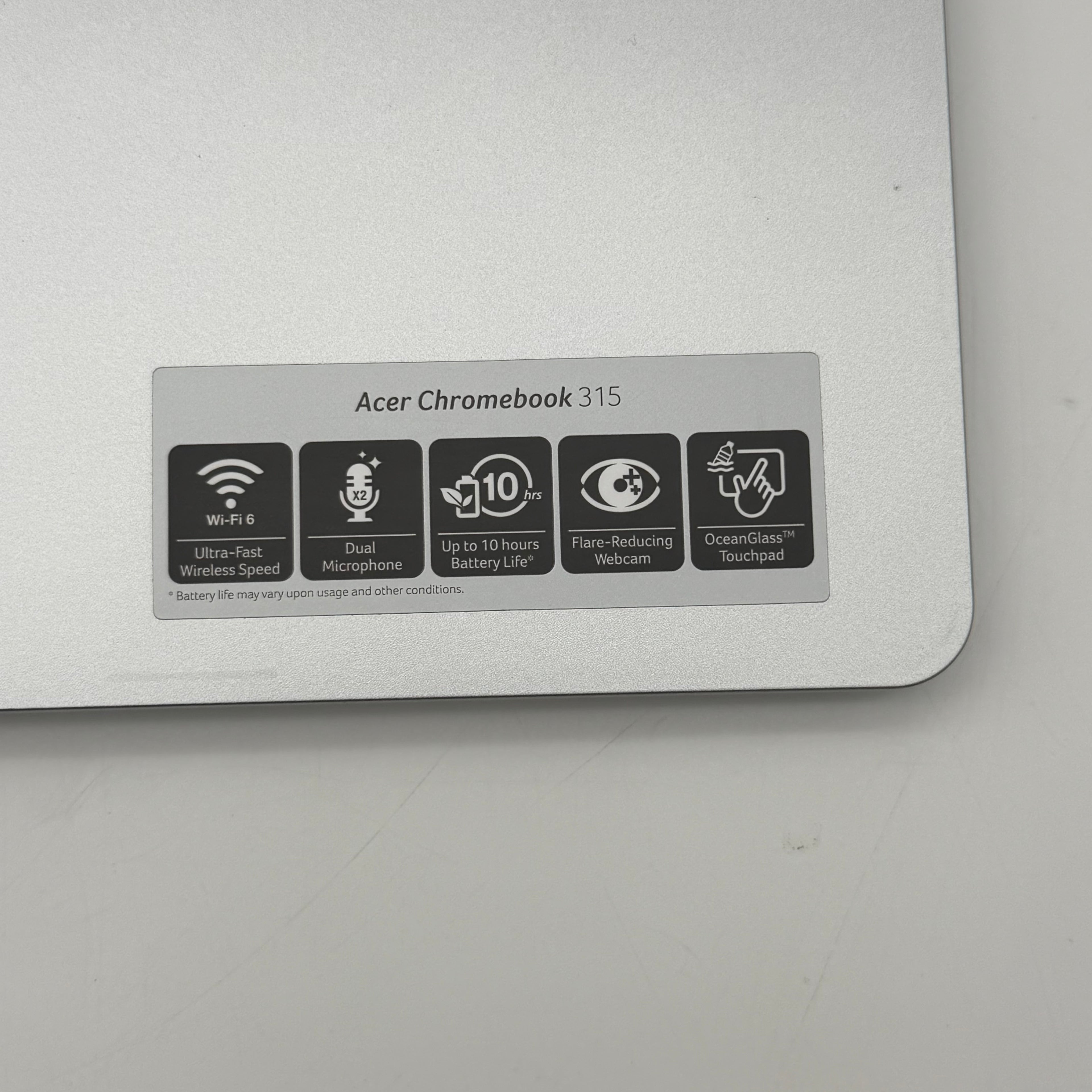 Acer Chromebook 315 15.6-inch Intel Celeron 4GB RAM 64GB Silver, Charger & Wired Mouse included