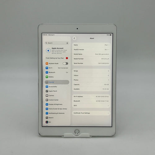 Apple iPad 8th Gen A2270 (Wi-Fi) - 128GB - Silver