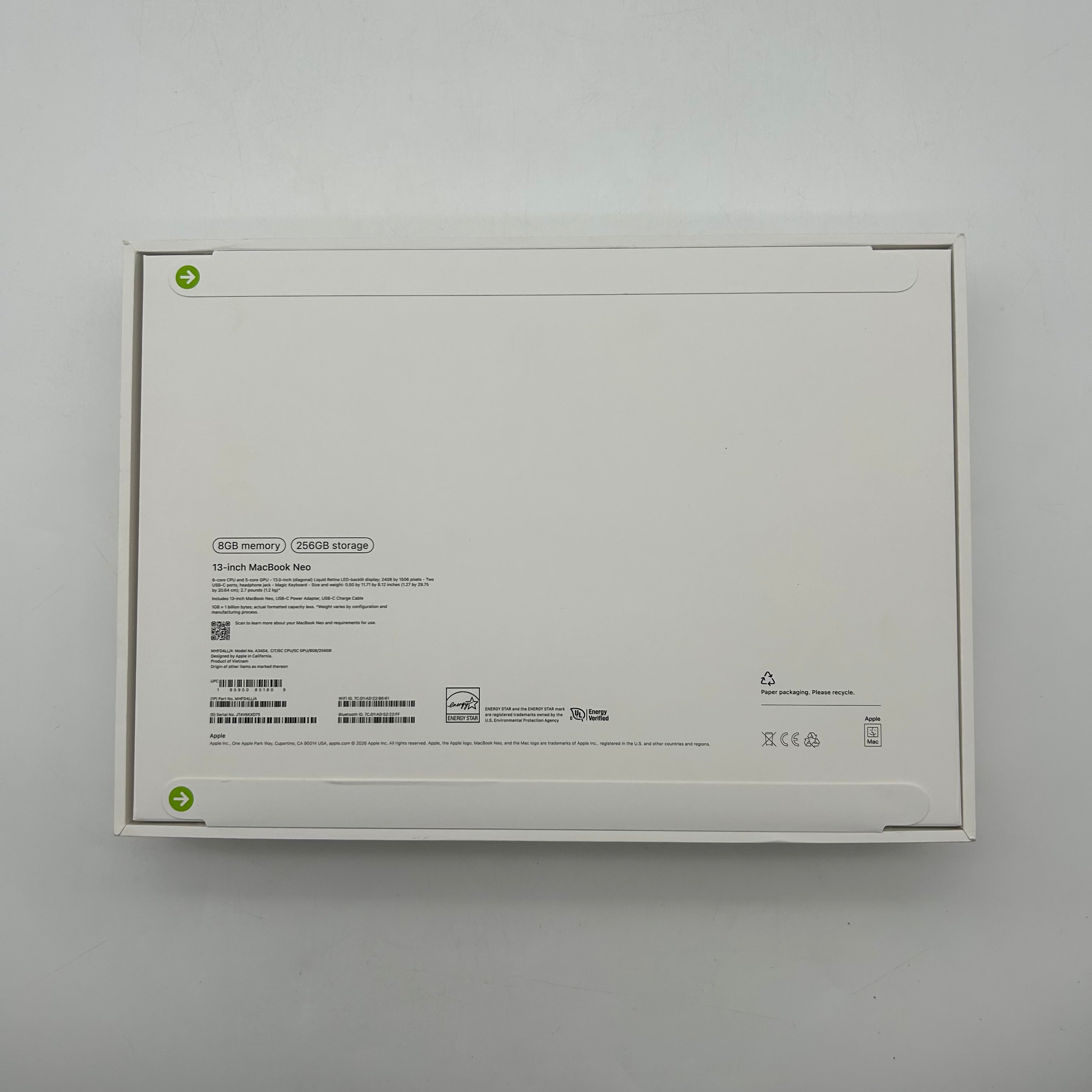 Apple MacBook Neo 13in Citrus 8GB RAM 256GB SSD Backlit KB NIB
