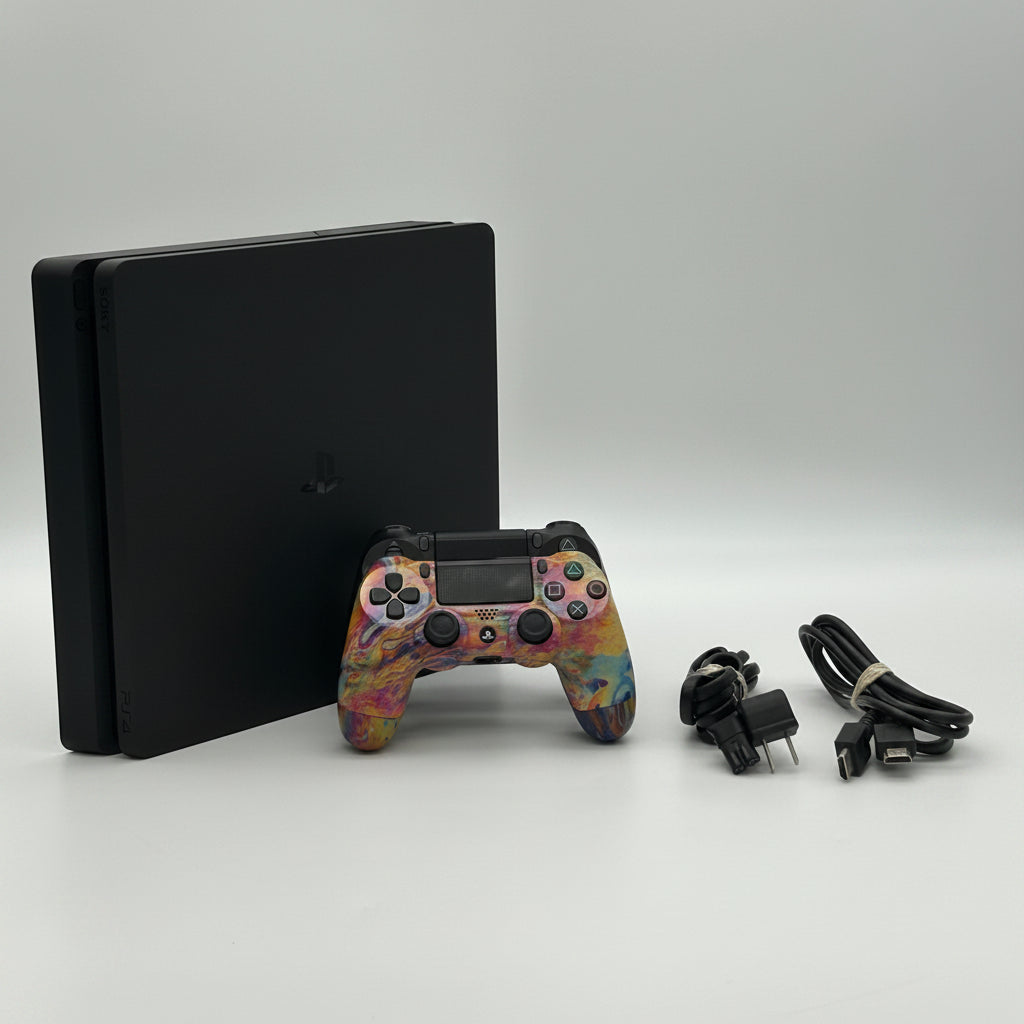 Sony Playstation 4 PS4 Slim 1TB CUH-2215B Console Bundle with 2 Controllers