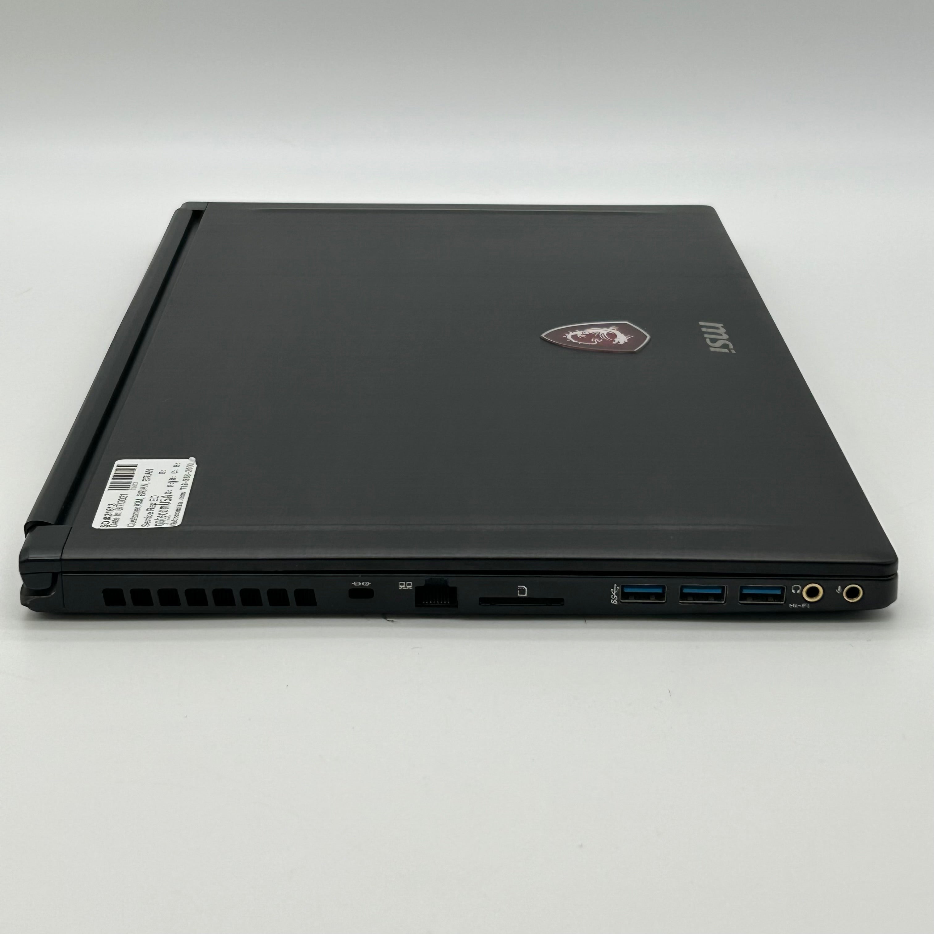 MSI GS63 Stealth 8RE 15.6" FHD 120Hz Intel Core i7-8750H 16GB RAM 256GB SSD 1TB HDD Black Gaming Laptop Used With Box