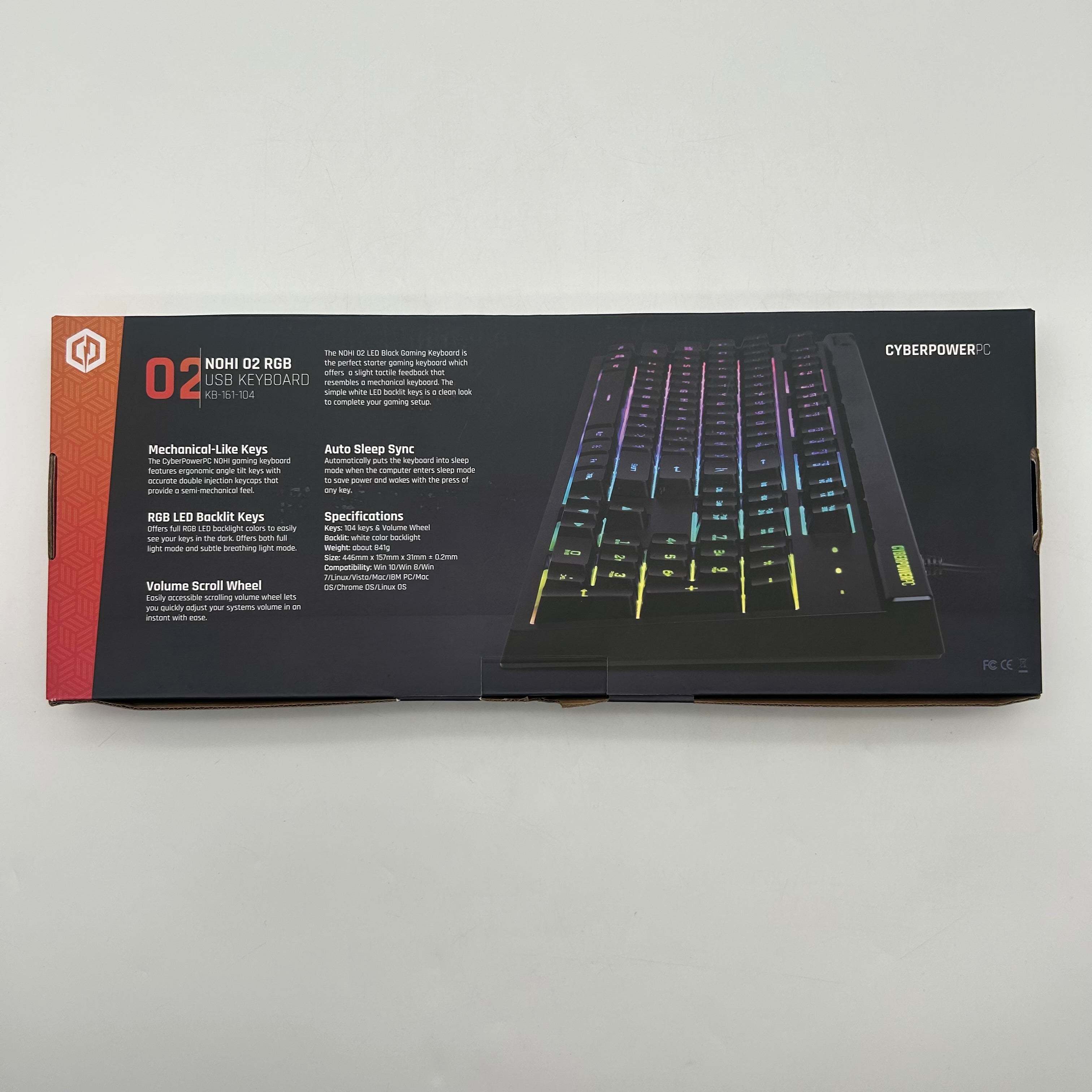 CyberPowerPC NOHI 02 Wired USB Gaming Keyboard + Elite M1-131 Mouse Black