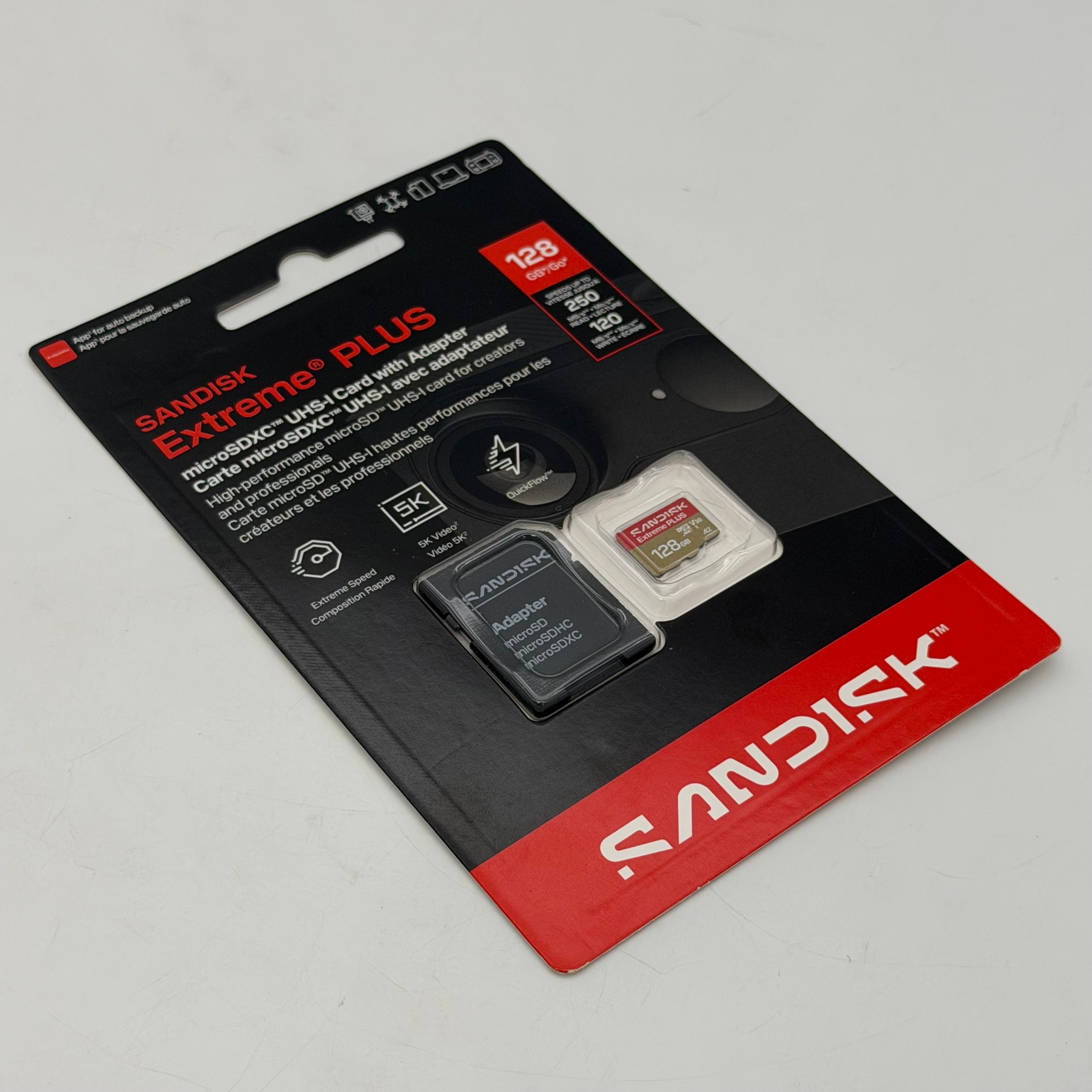 NEW - Sandisk Extreme Plus microSDXC UHS-I 256GB Memory Card SDSQXBJ-256G-GU6MA