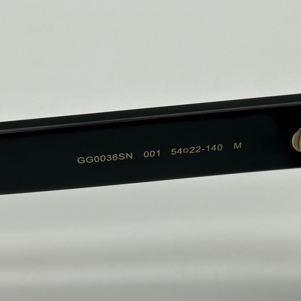 Authentic Gucci GG0036SN 001 Sunglasses Black Grey Gradient 54-22-140 Cat.3