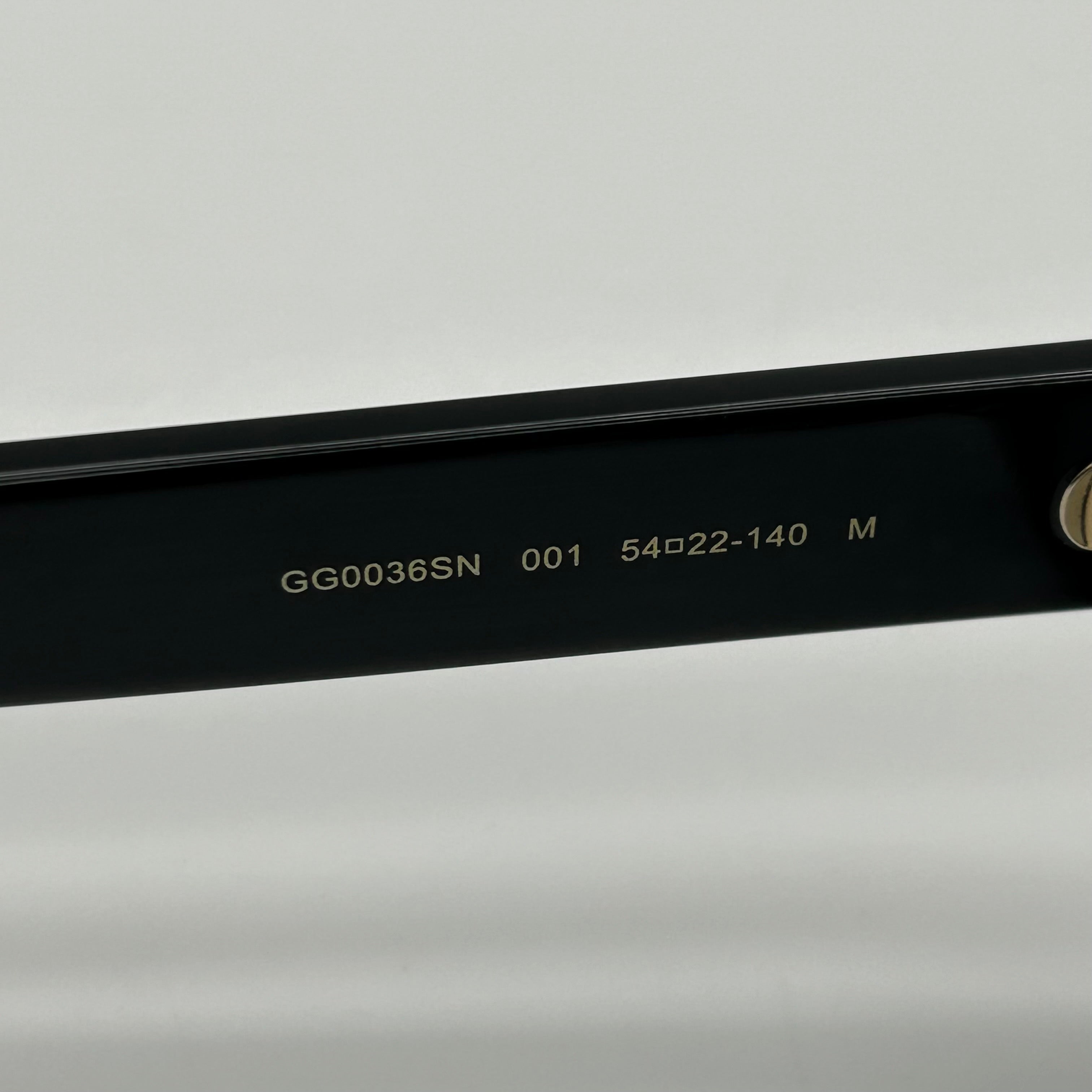 Authentic Gucci GG0036SN 001 Sunglasses Black Grey Gradient 54-22-140 Cat.3
