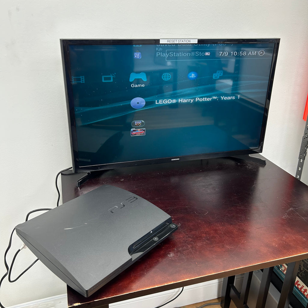 Sony PlayStation 3 Slim CECH-3001B 320GB w/ 1 Controller 3 Games and Cable Ver 4.76