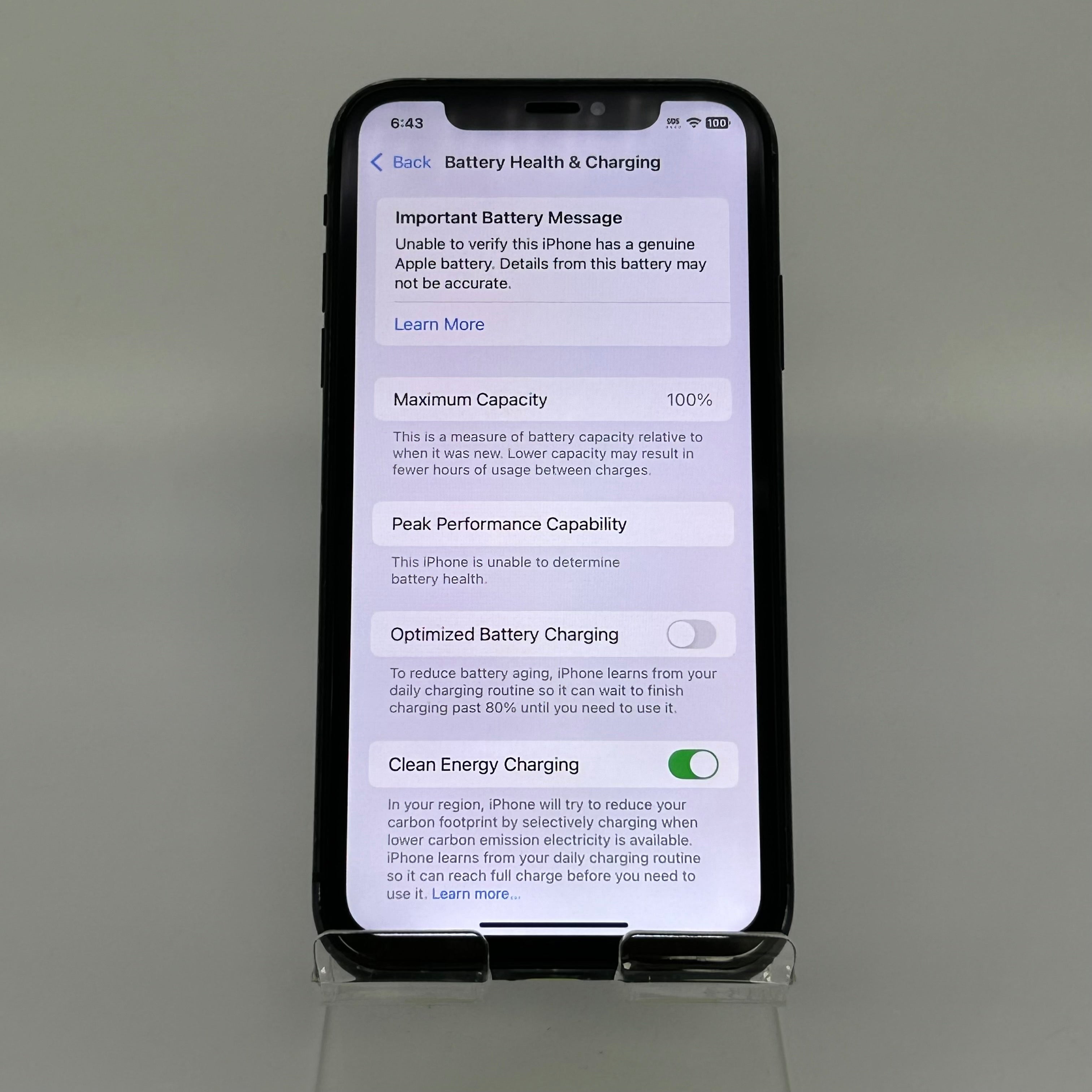 Unlocked  Apple iPhone XR 128GB Black MT3T2LL/A Battery Health 100% - Used