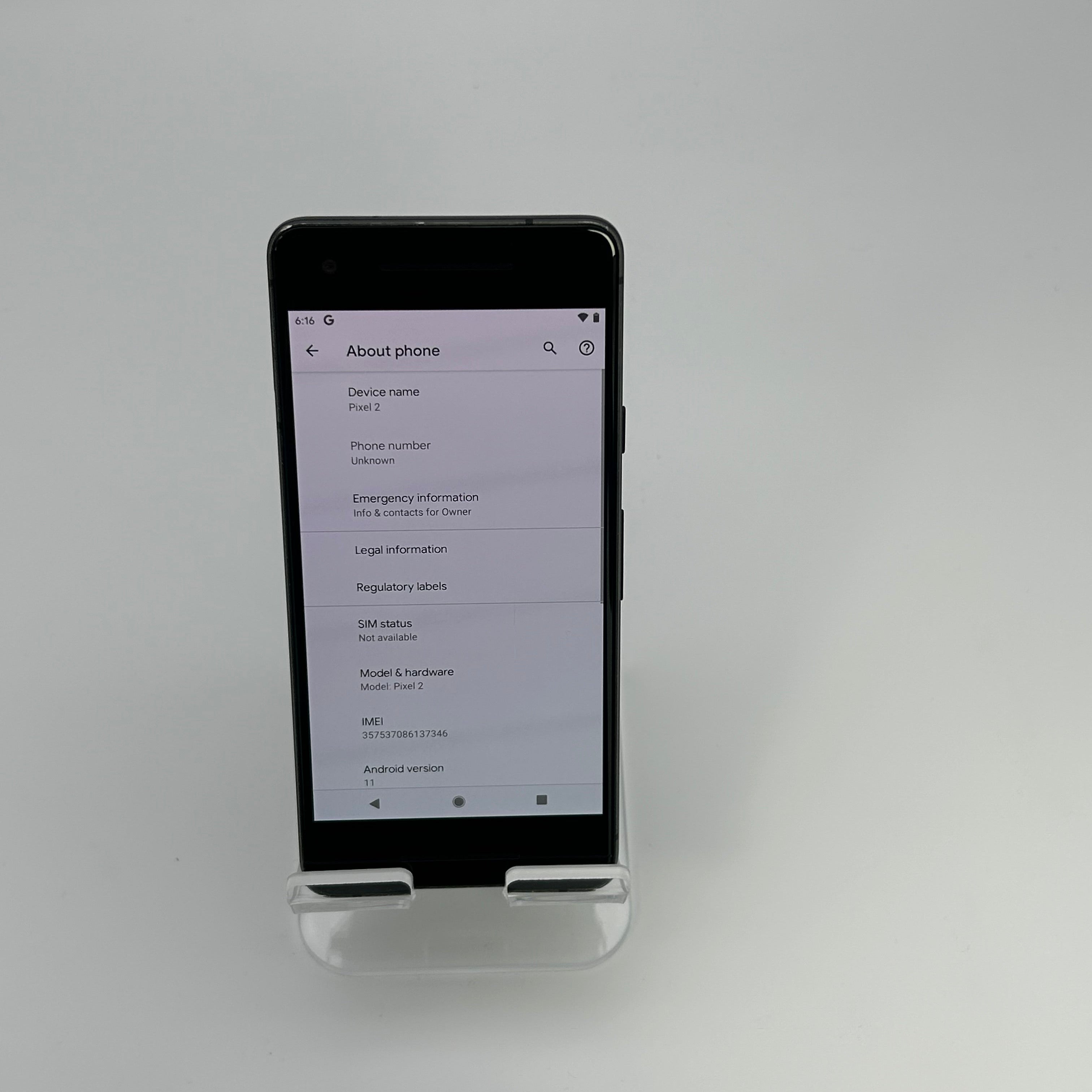 Google Pixel 2 5.0” 64GB Black Unlocked Phone - Used