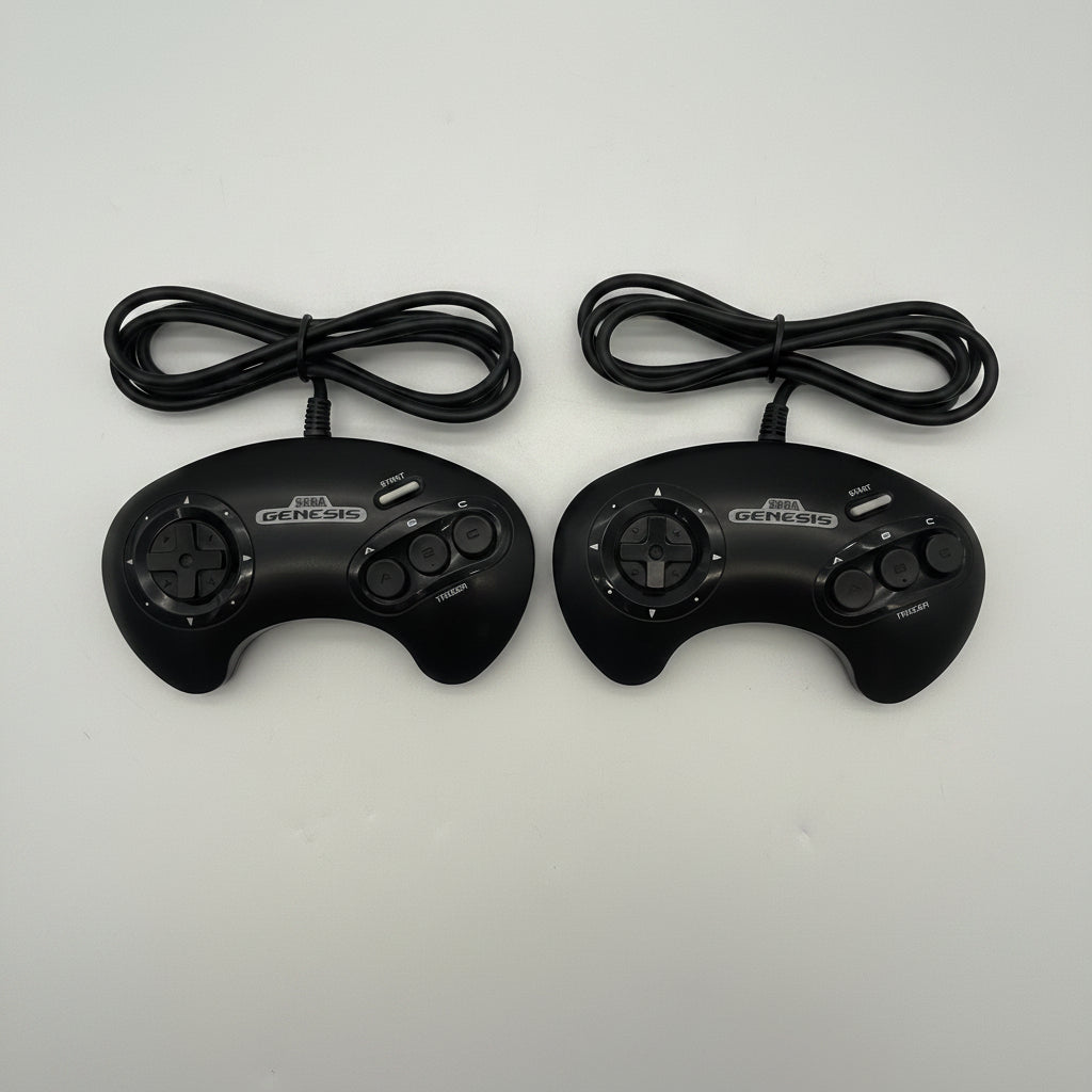 Lot Of 2 OEM Sega Genesis 3 Button Controller Model 1650