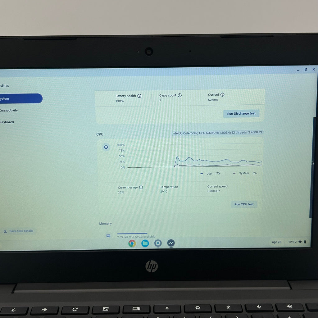 HP Chromebook 11a-nb0013dx 11.6 in 32GB Intel Celeron 4GB Ash Gray