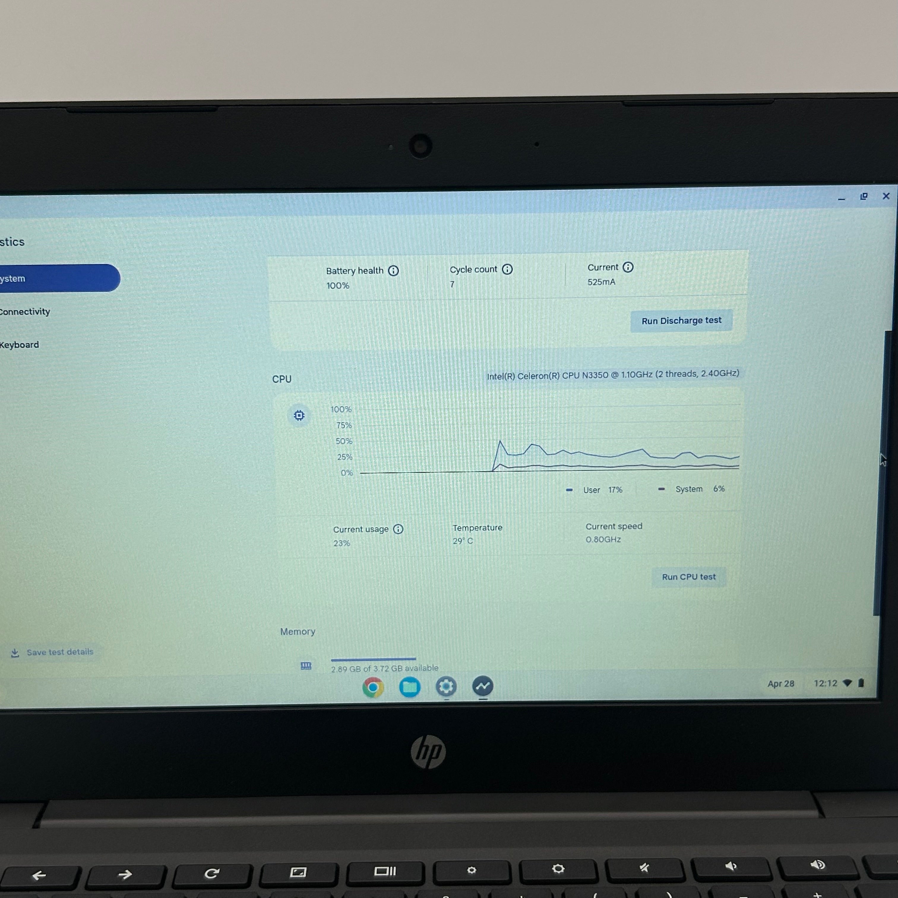 HP Chromebook 11a-nb0013dx 11.6 in 32GB Intel Celeron 4GB Ash Gray