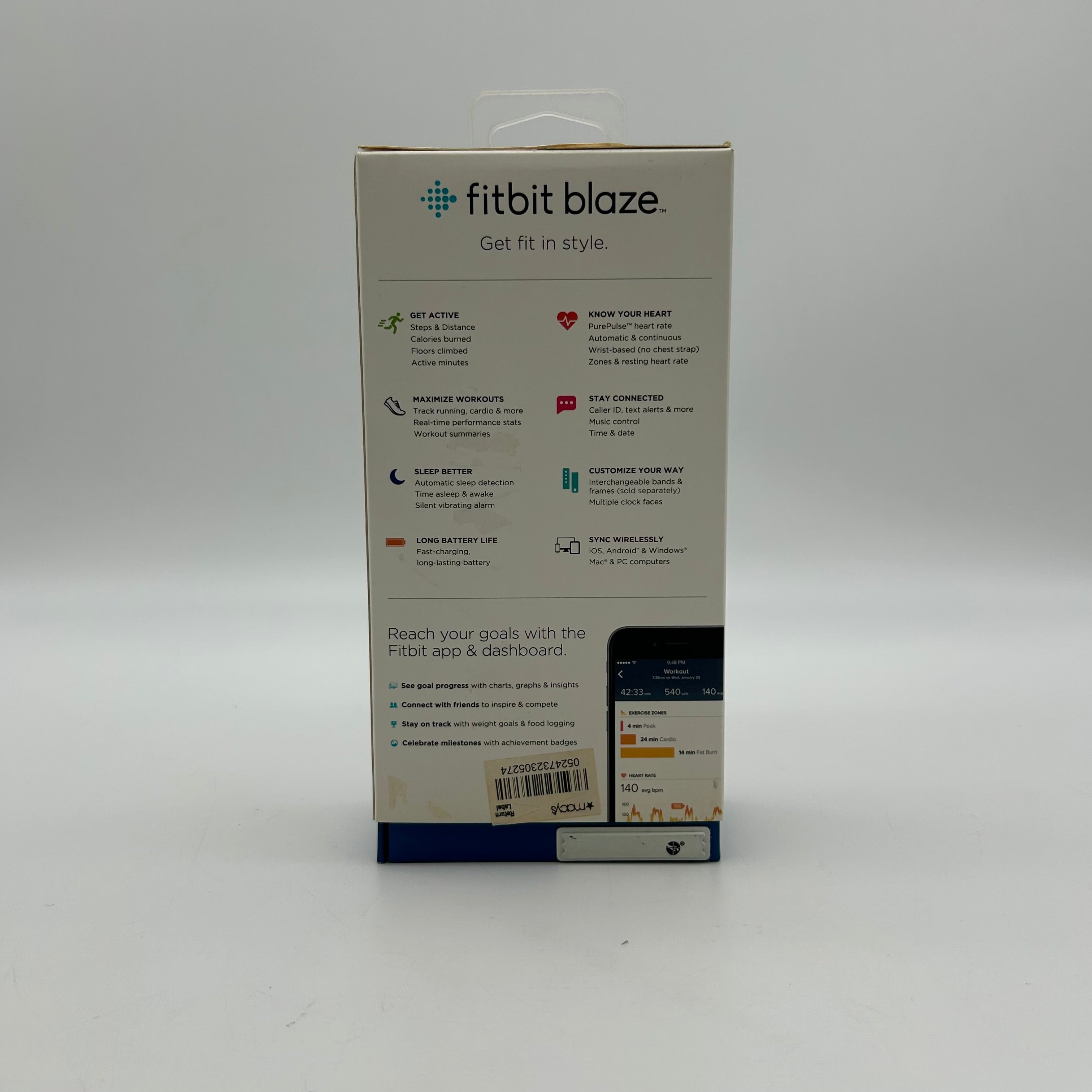 Fitbit Blaze Smart Fitness Tracker Watch Size L Black F8502SBKL