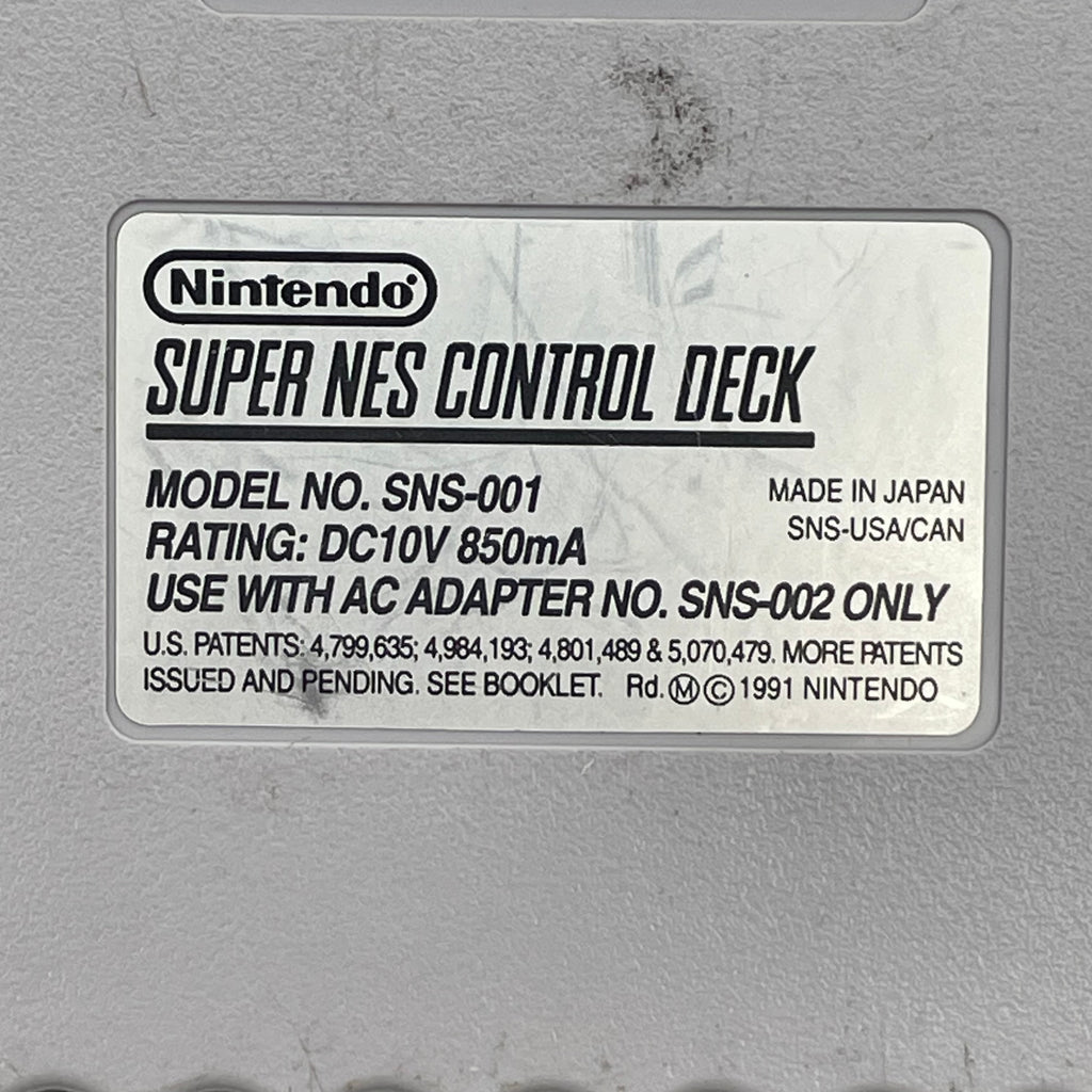 Super Nintendo SNES Console Only SNS-001 Untested For Parts/Repair