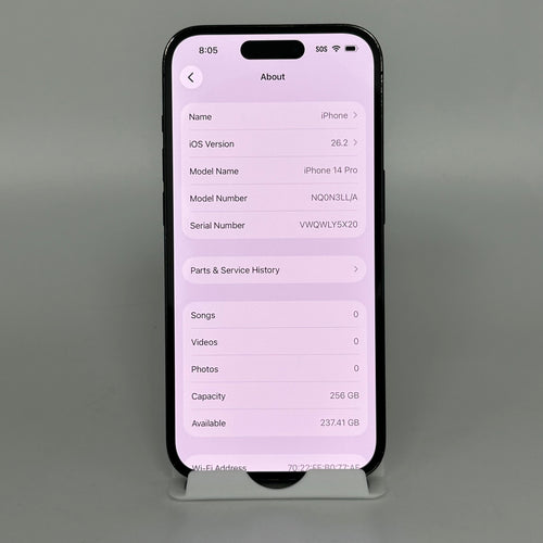 Apple iPhone 14 Pro 256GB T-Mobile Black 88%BH - READ