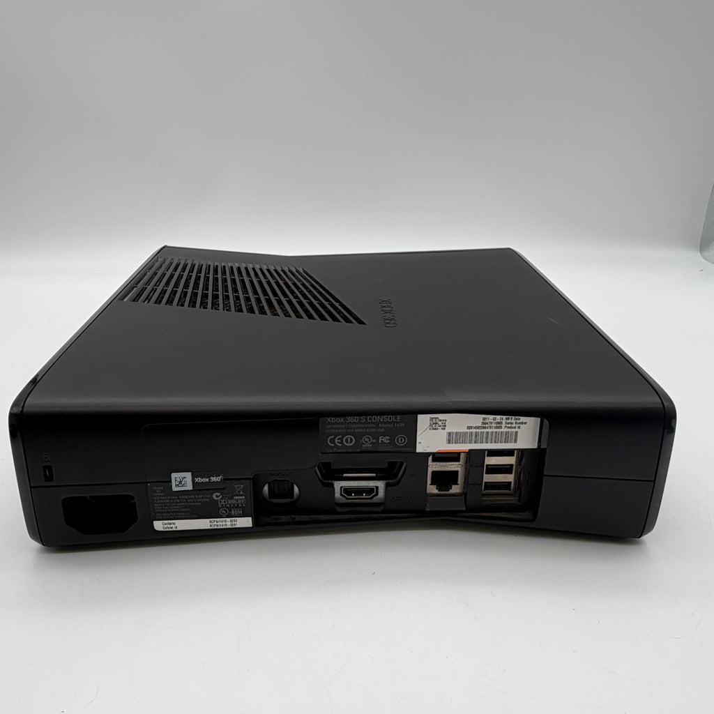 Microsoft Xbox 360 S 2005 Black 4GB Console w/ Controller & 4 Games