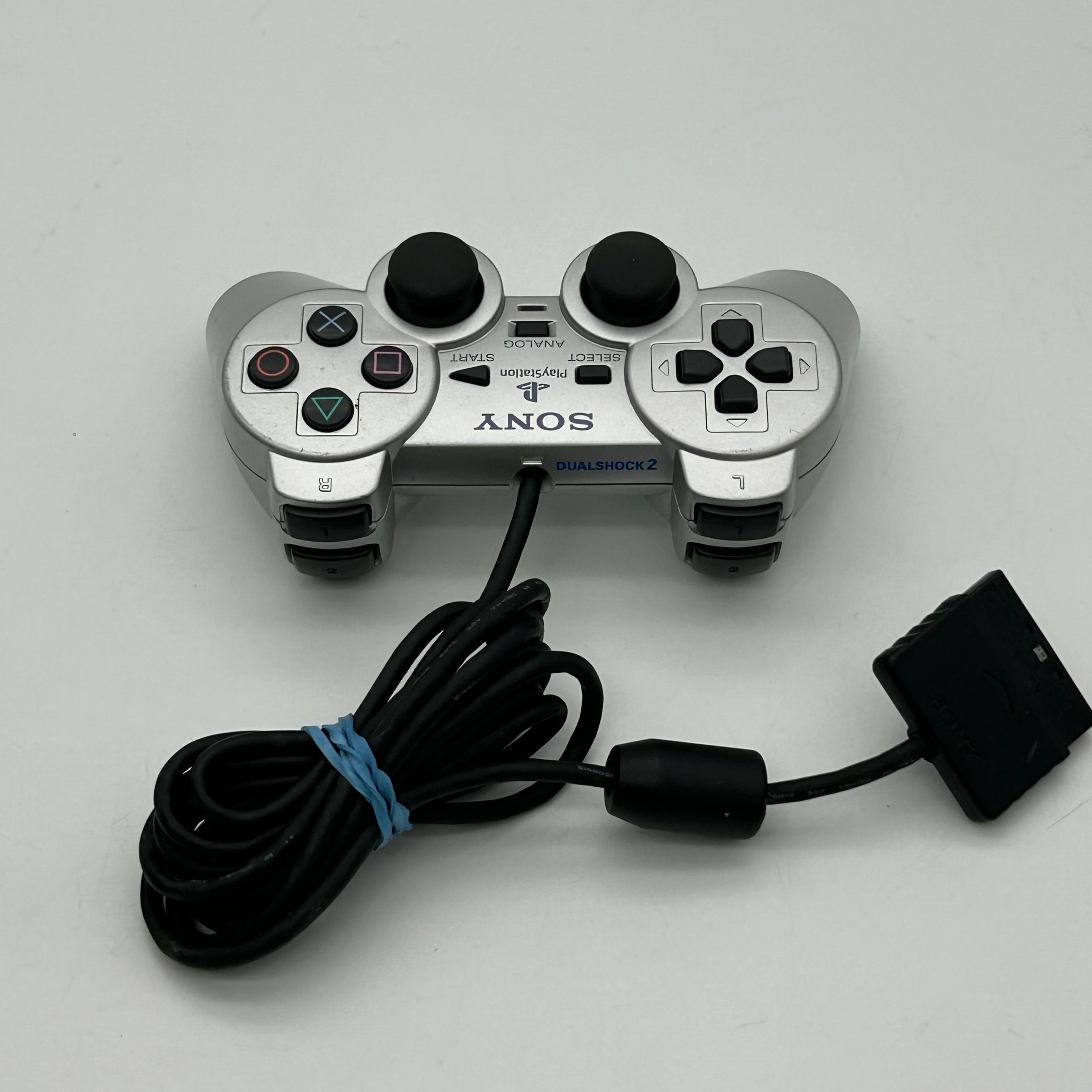 Sony PlayStation 2 Fat (SCPH-39001) Black w/ 2 Controllers And Cables TESTED