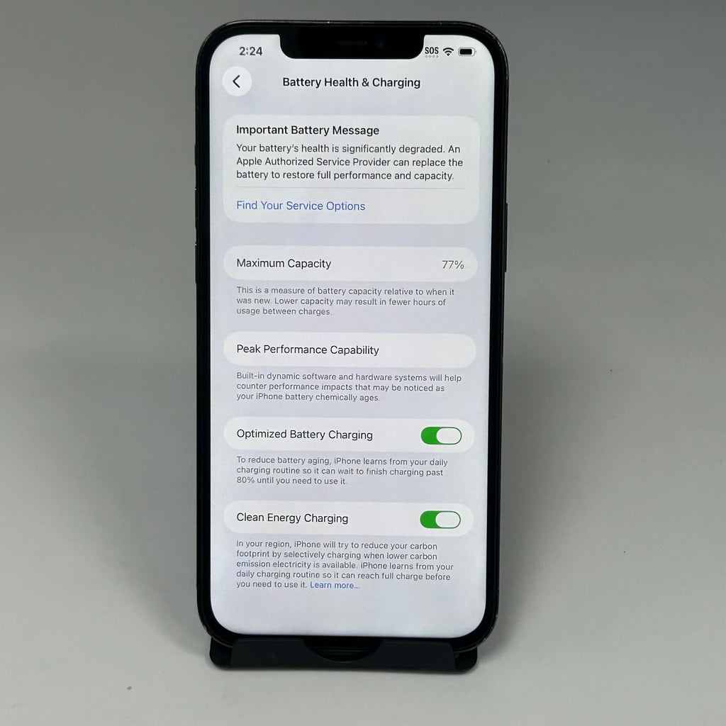 Apple iPhone 12 Pro Max 128GB–UNLOCKED - Service Battery