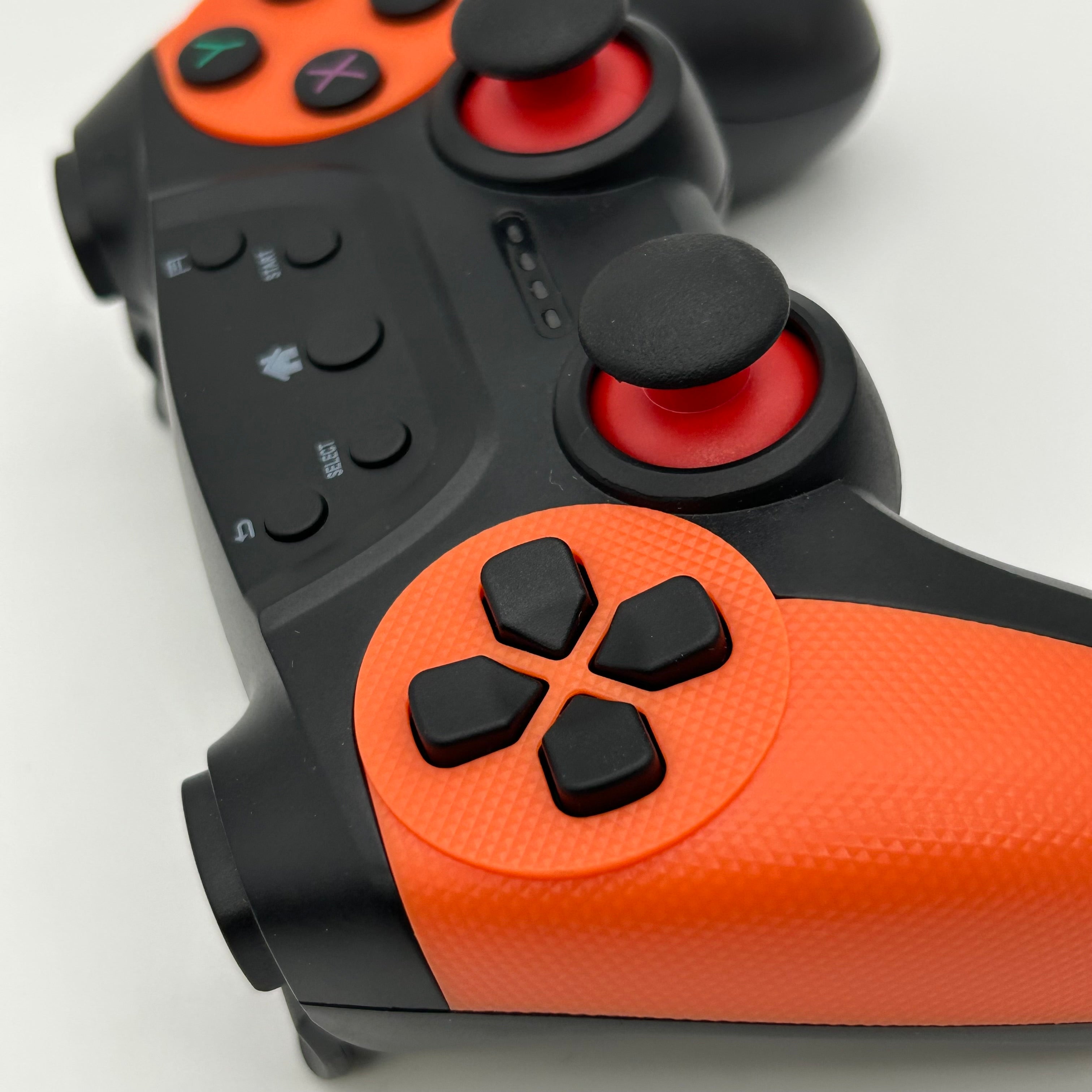 2.4G Wireless Controller Gamepad, 2 controllers, 1 game stick - M9 - Orange/Black