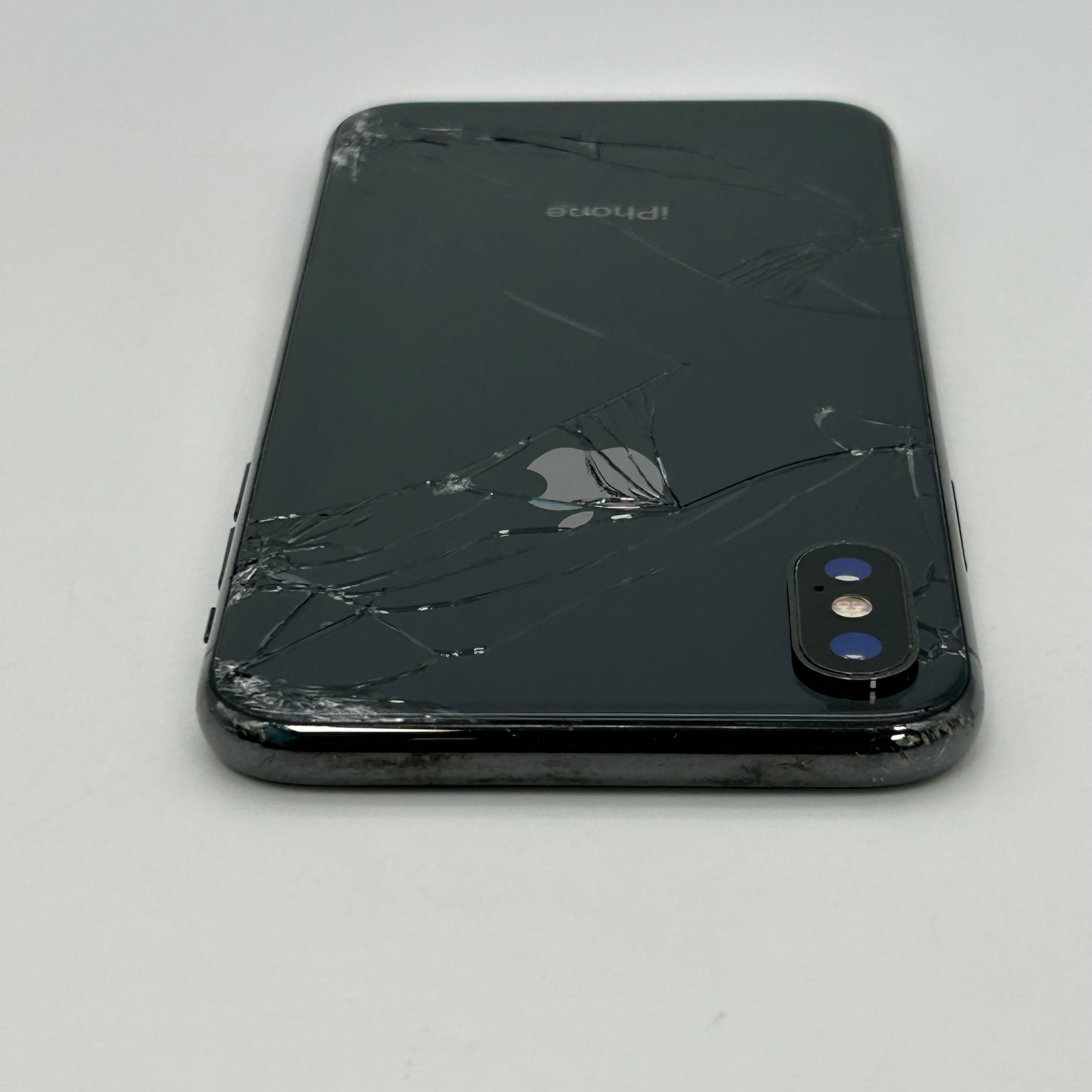 Apple iPhone X - 64GB - Space Gray (Unlocked) MQCK2LL/A CRACKED BACK